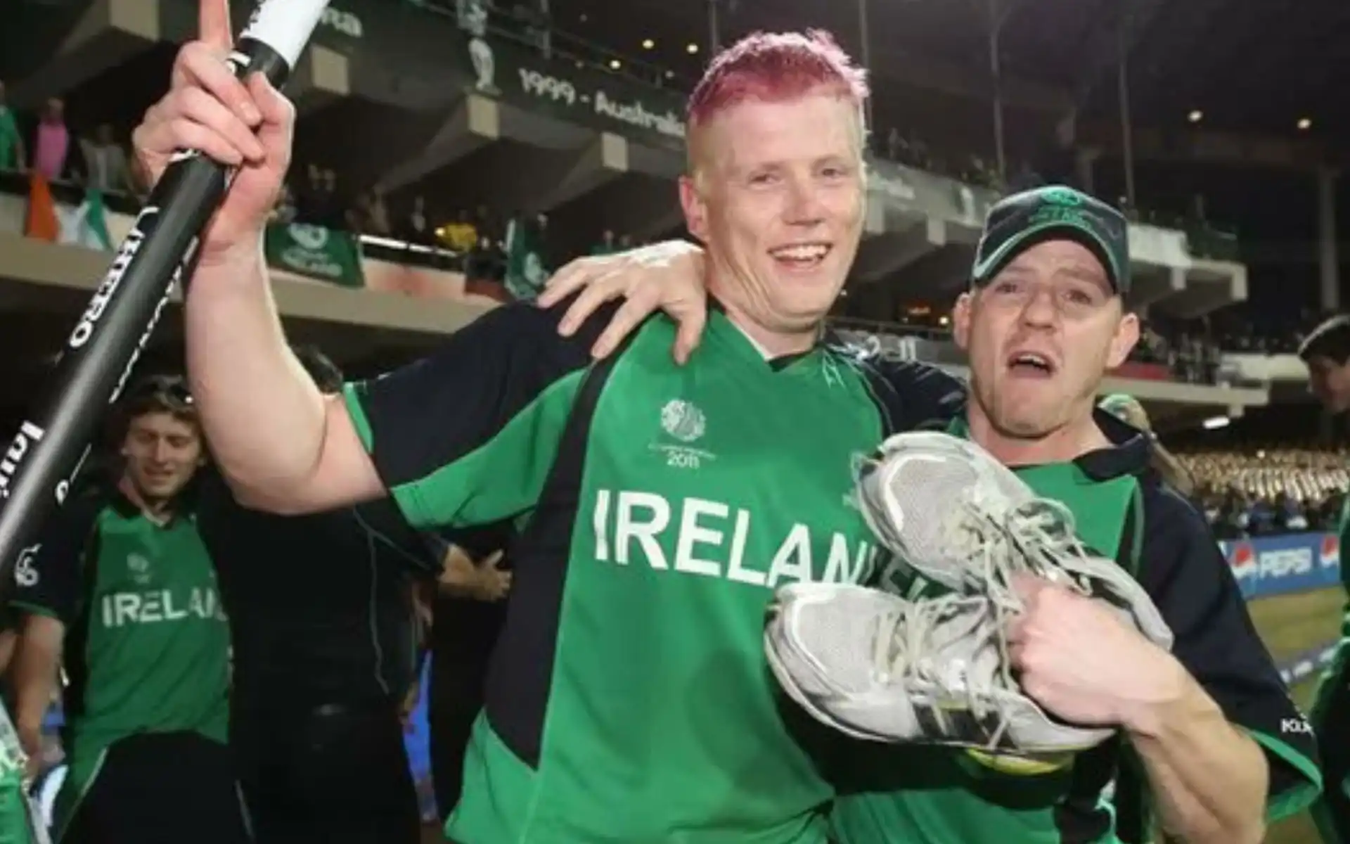 Ireland after defeating England in ODI World Cup 2011 [Source: @Ooohffss/x.com]