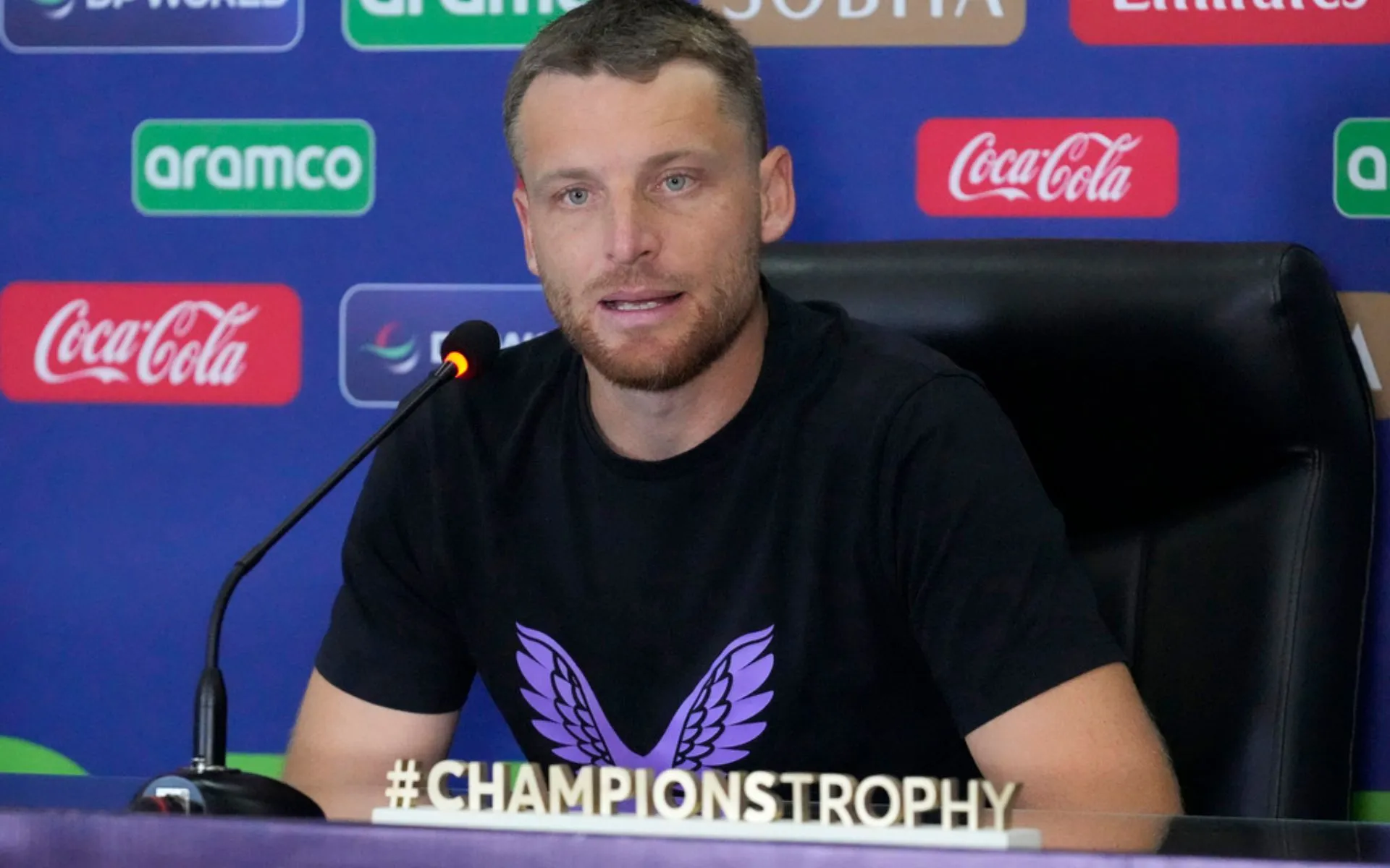 Jos Buttler in the press conference (AP Photos)