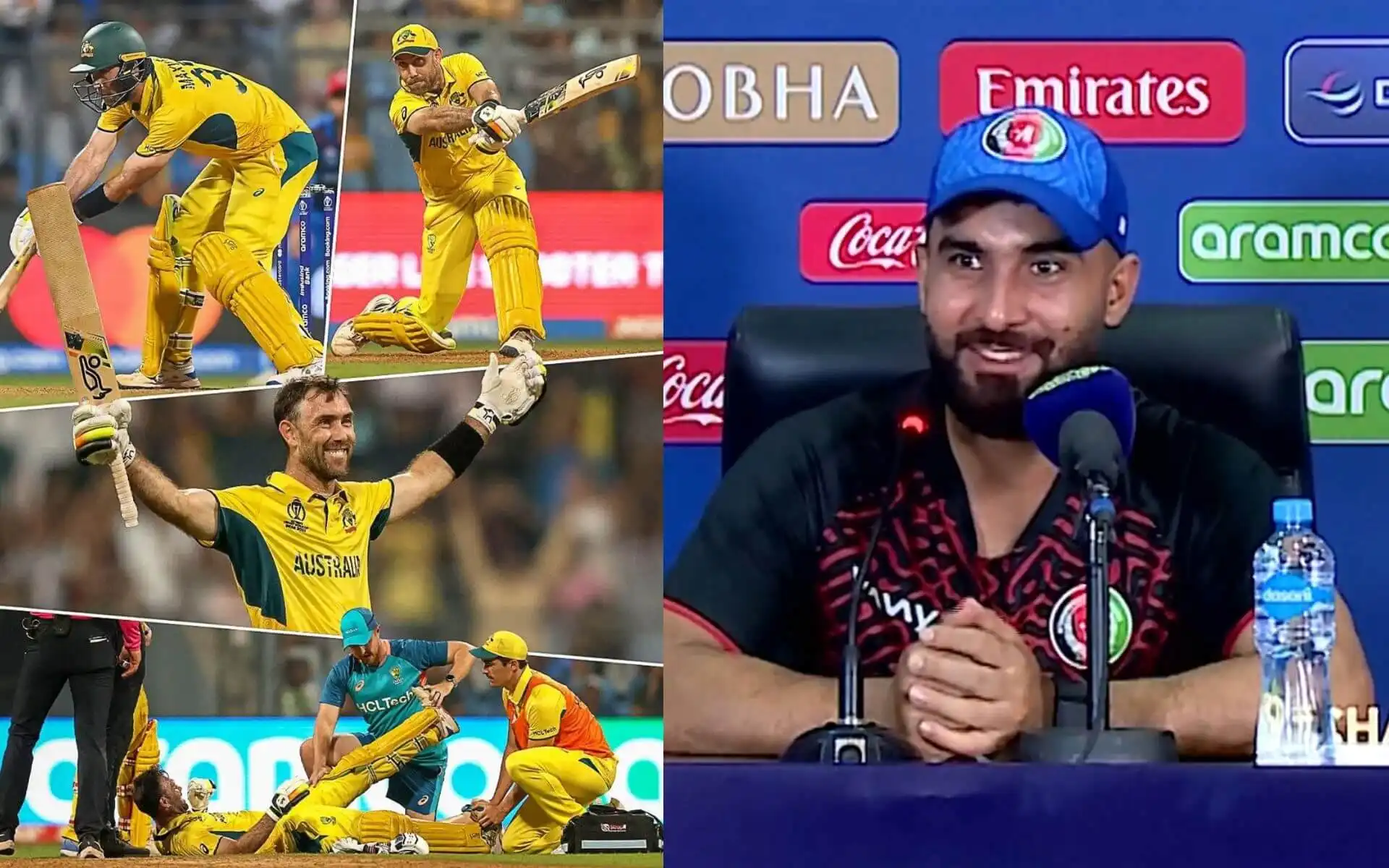 Afghanistan skipper Hashmatullah Shahidi On Glenn Maxwell (Source: CREX, @Smithian_here/X.com)