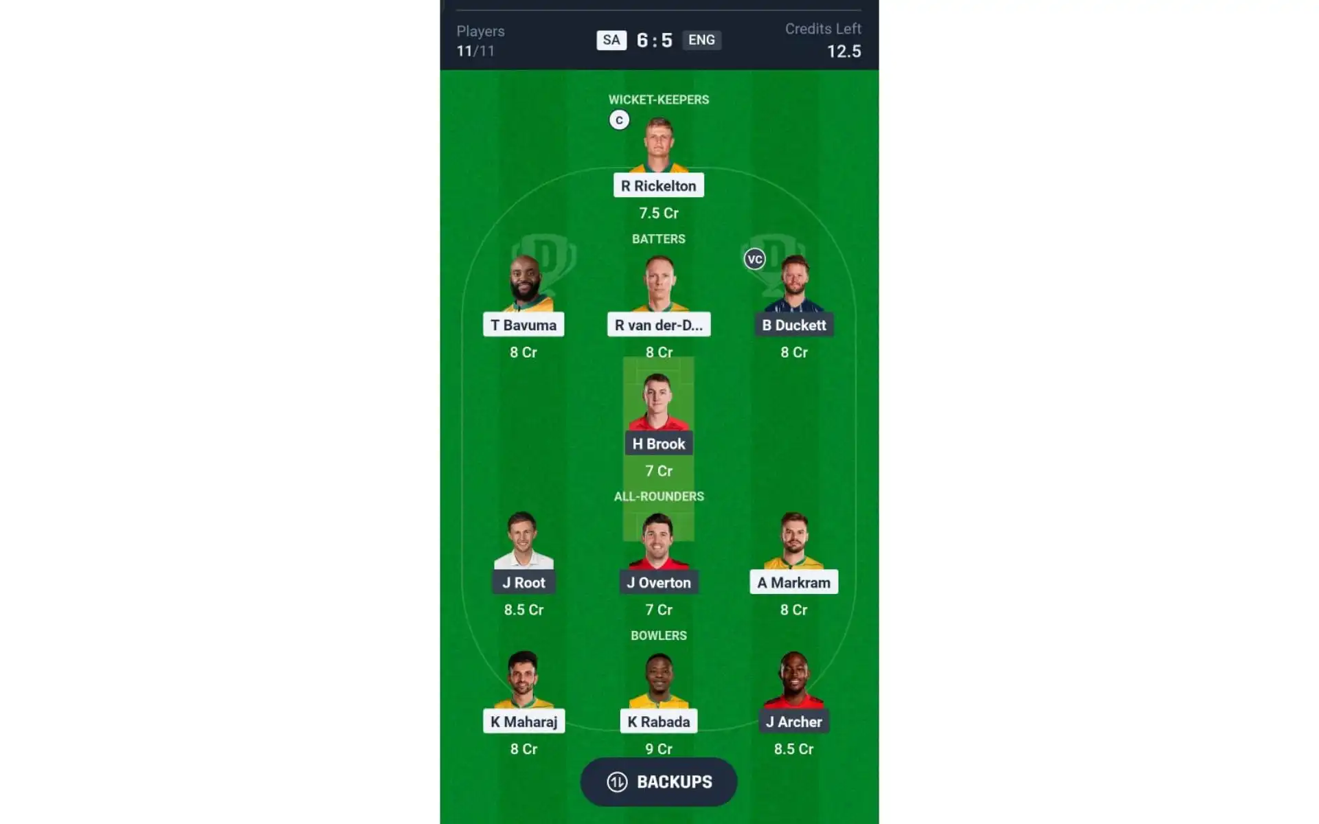ENG vs SA, Champions Trophy 2025: Dream11 Predictions For Match 11 [Source: @Dream11 App]