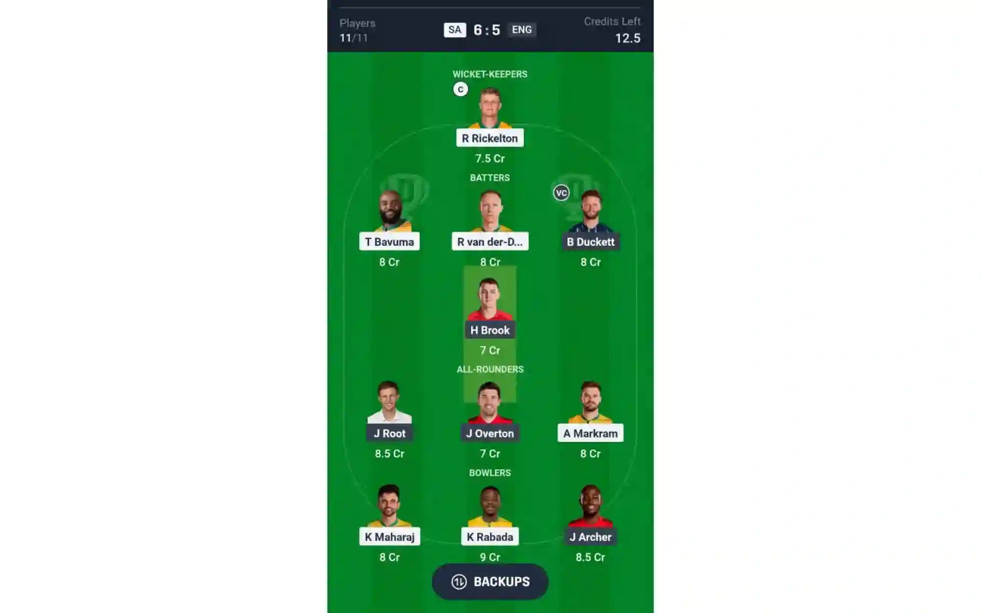 ENG vs SA, Champions Trophy 2025: Dream11 Predictions For Match 11 [Source: @Dream11 App]