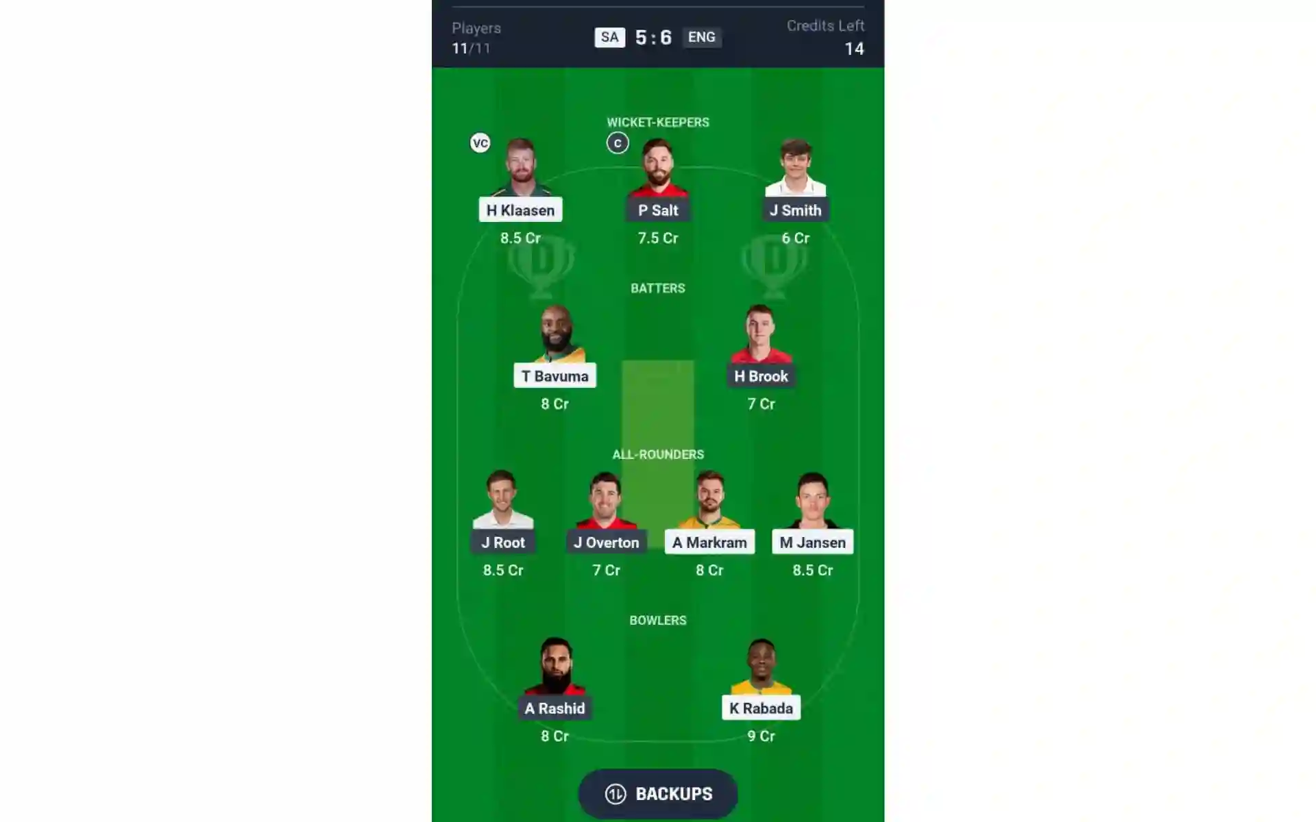ENG vs SA, Champions Trophy 2025: Dream11 Predictions For Match 11 [Source: @Dream11 App]