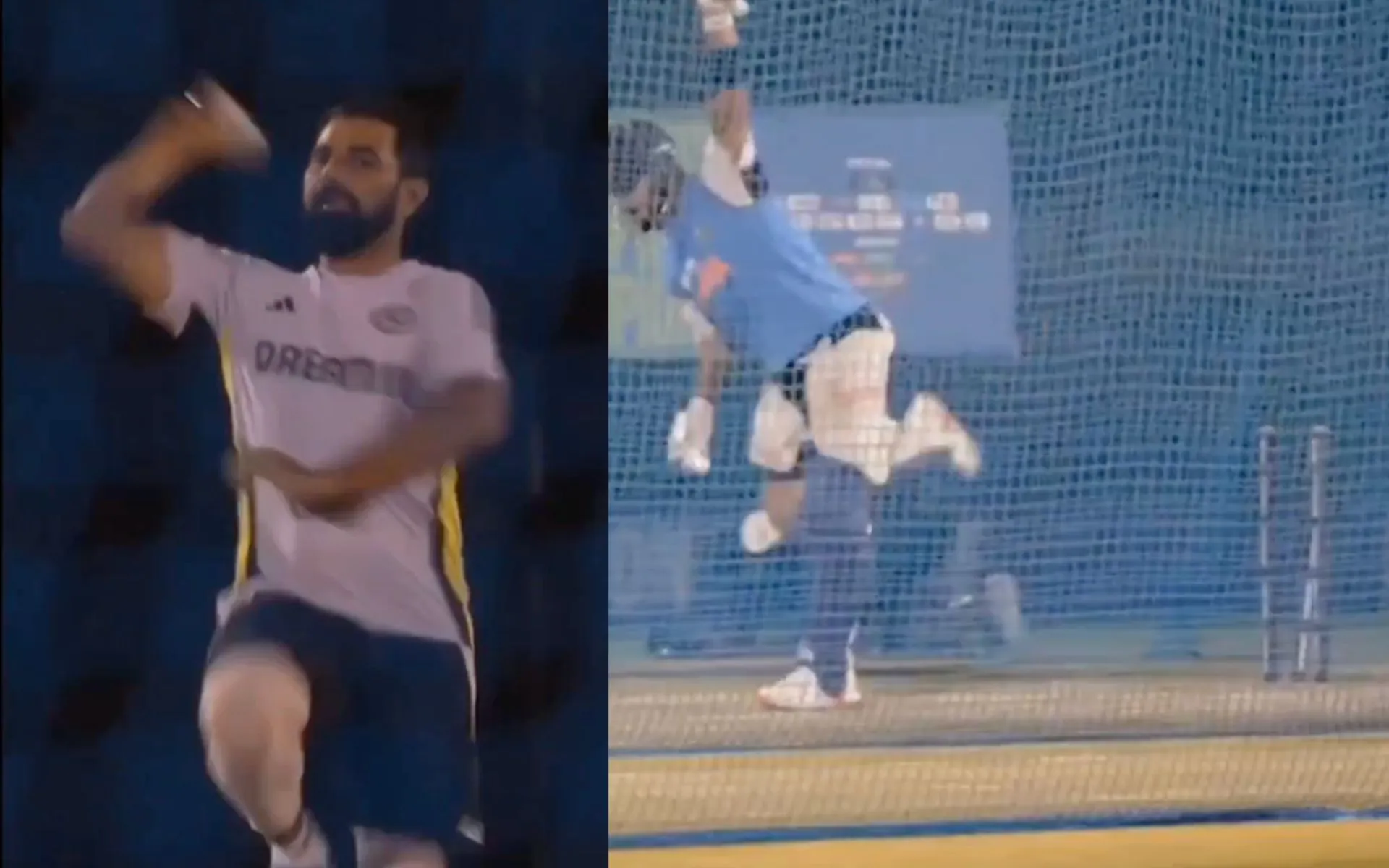 Shami knocks over Virat [Source: @rohann__45/X.com]
