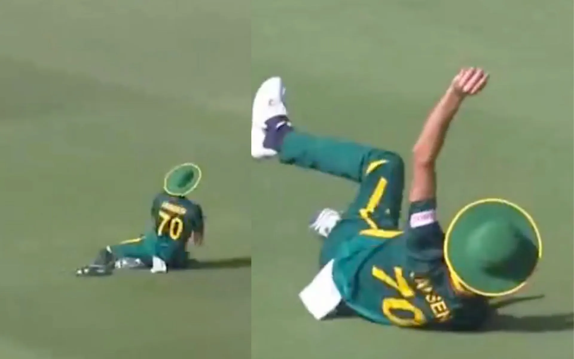 Jansen takes a screamer [Source: @kuchnahi1269083/X.com]
