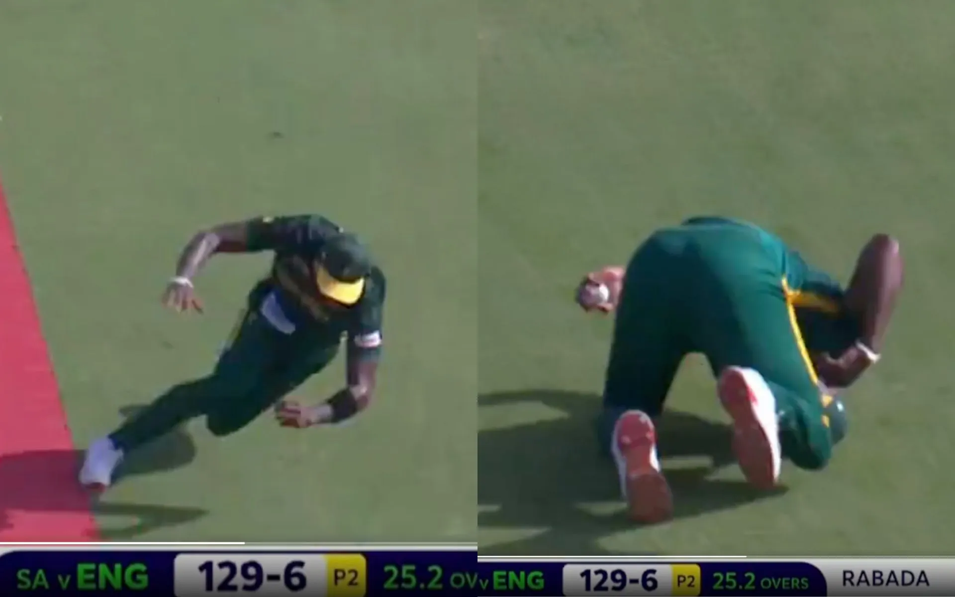 Ngidi's awkward fall could've led to a massive injury [Source: @kuchnahi1269083/X]