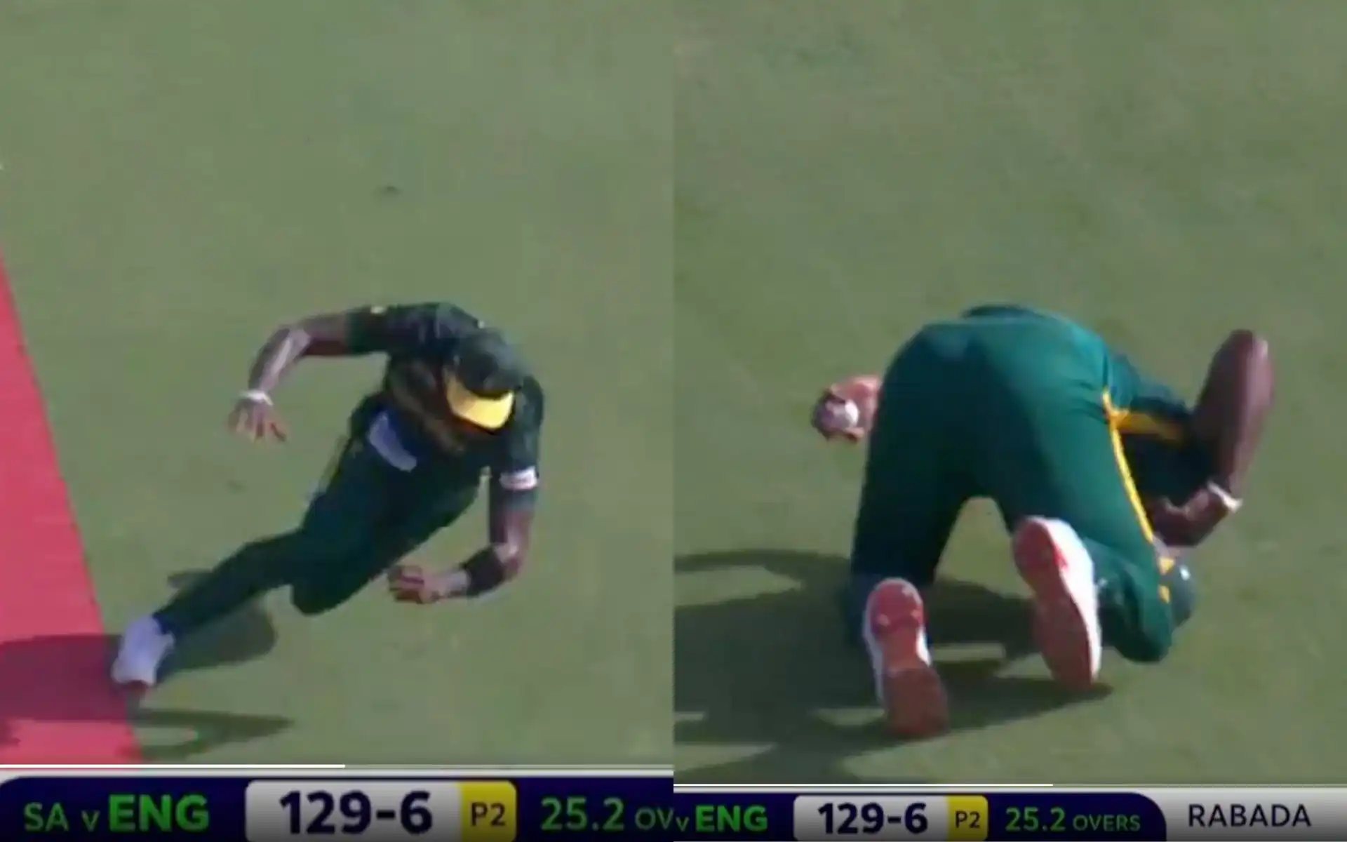 Ngidi's awkward fall could've led to a massive injury [Source: @kuchnahi1269083/X]