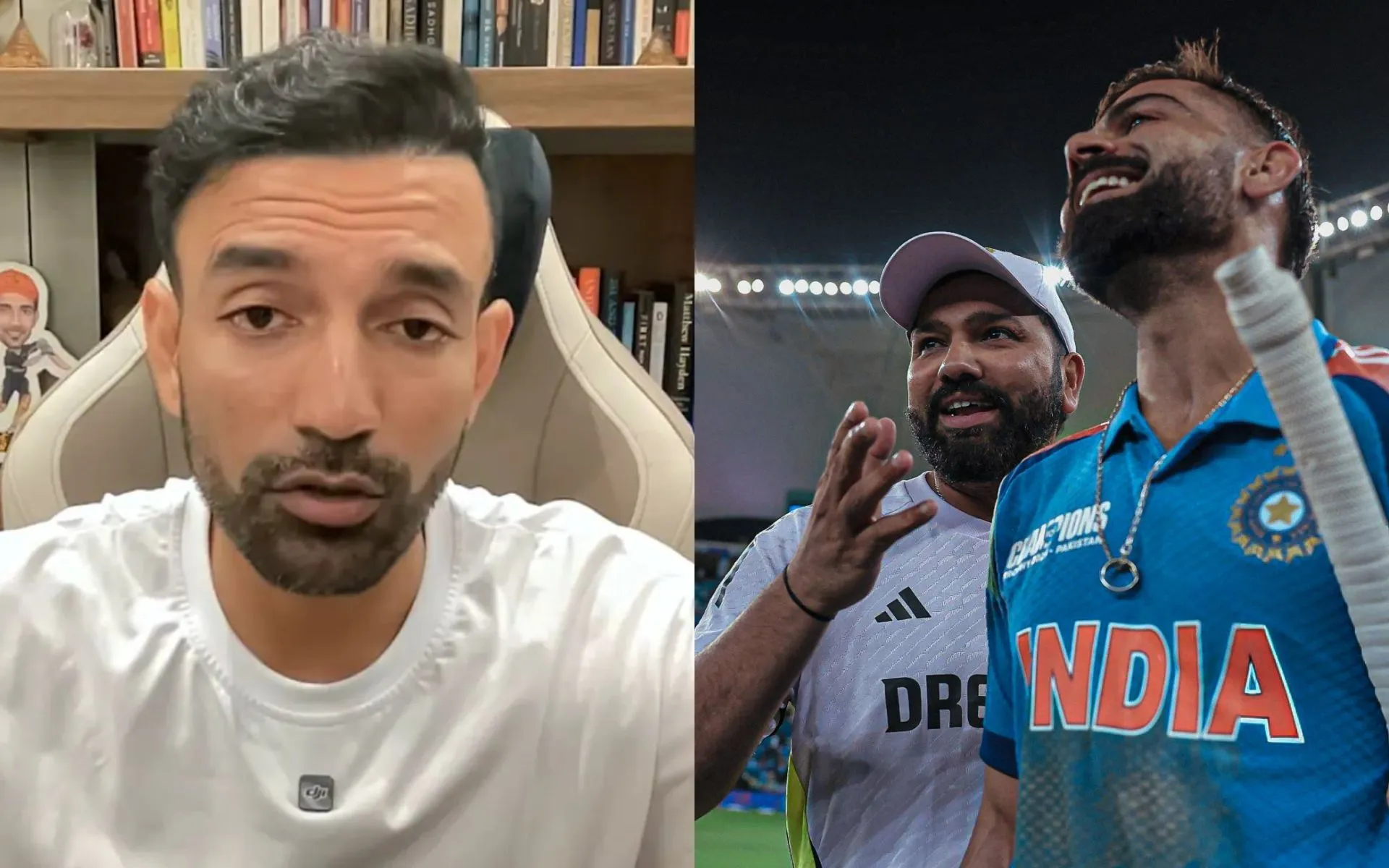 Robin Uthappa and Lalchand Rajput at a book event launch [Source: @ImTanujSingh]