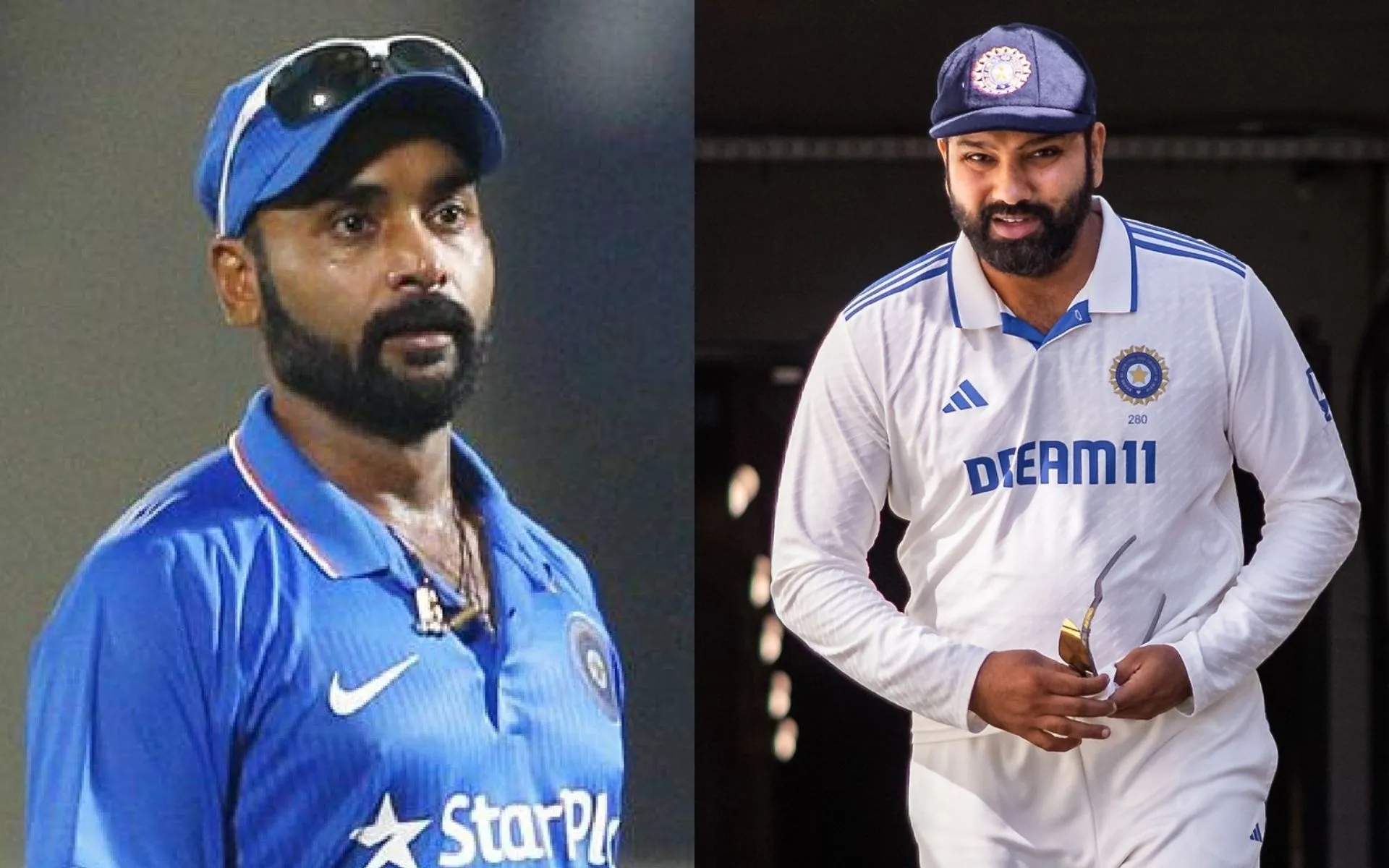 Amit Mishra & Rohit Sharma [Source: @SPORTYVISHAL, @HitmanCricket/x.com]