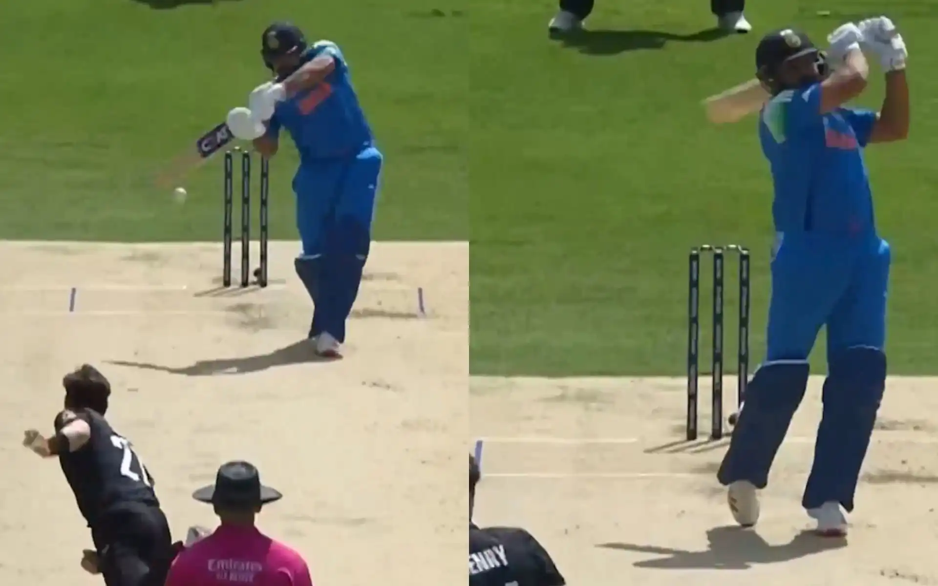 Rohit Sharma plays audacious pull shot [Source: @StarSports/X.com]