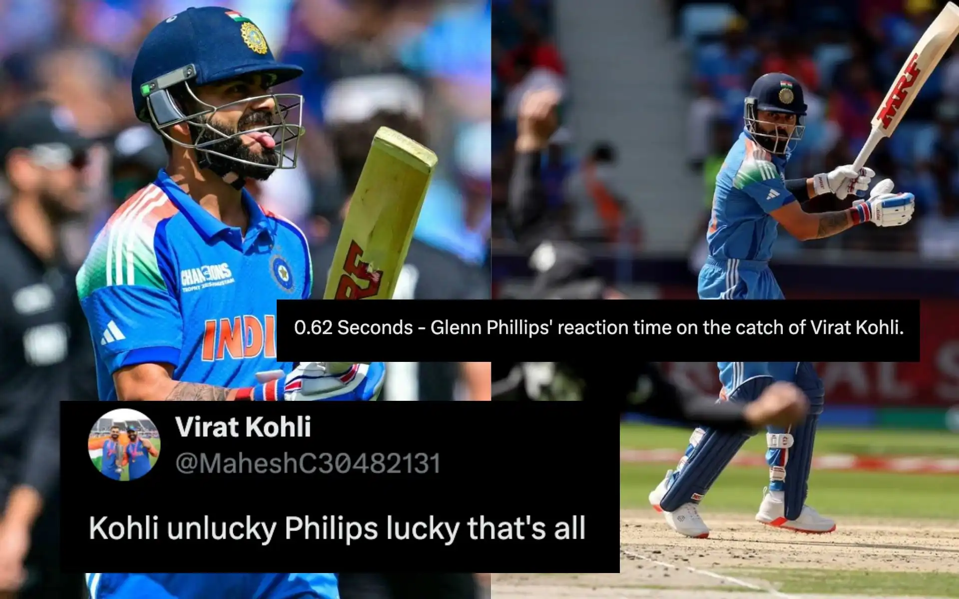 Fans reaction after Virat Kohli's dismissal (Source:@OneCricket)