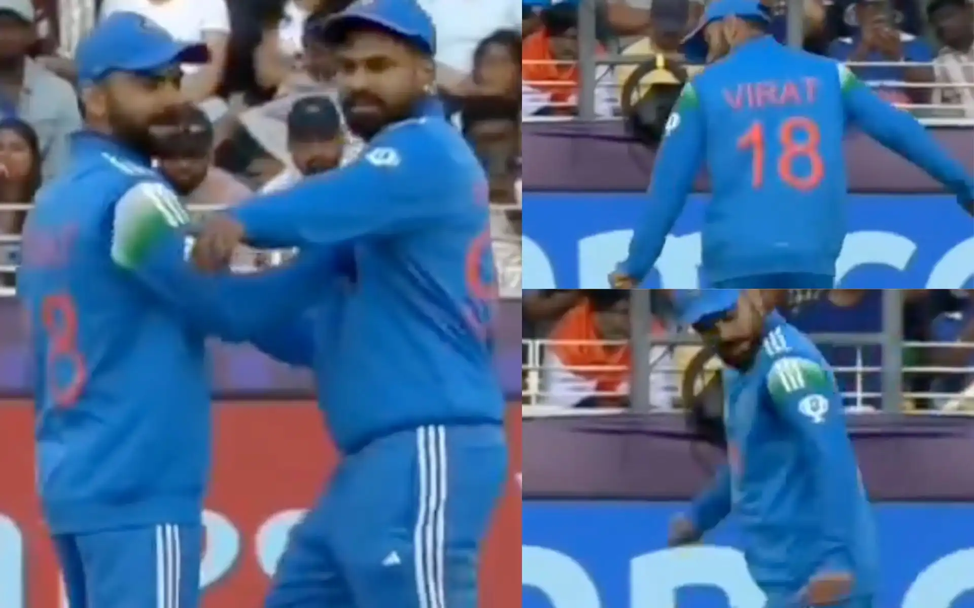 Virat Kohli mimics Shreyas Iyer during the New Zealand match [Source: @fairytaledust_/x.com]