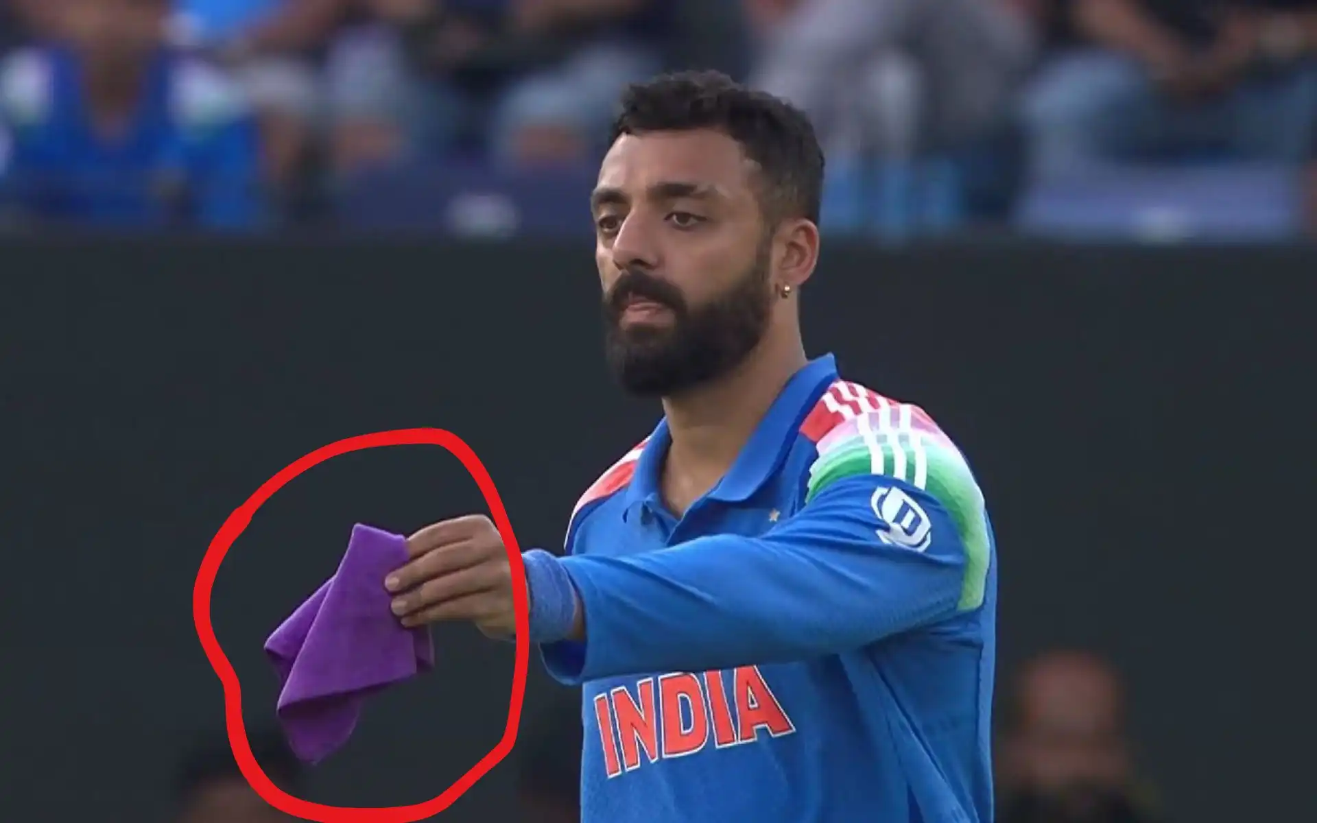 KKR For Luck! Varun Chakravarthy Uses Purple Handkerchief For Wickets Vs New Zealand