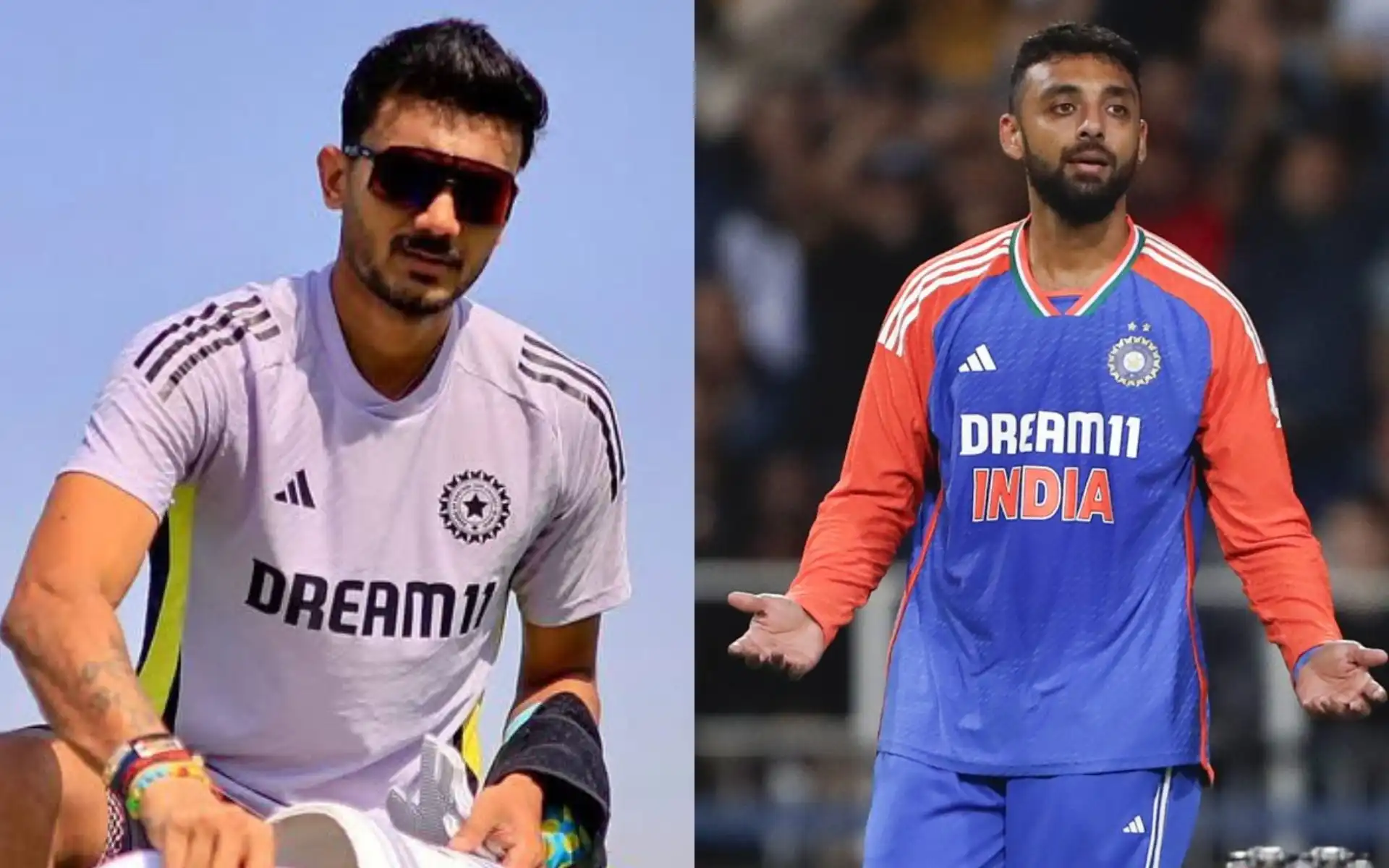 Axar Patel and Varun Chakaravarthy [Source: @chakaravarthy29/X.com]
