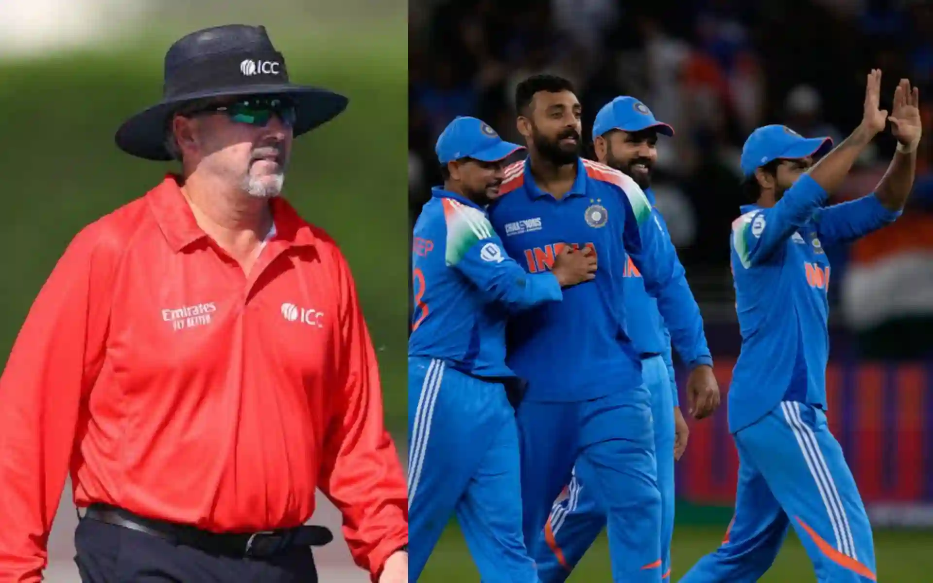 Chris Gaffaney and Indian team [Source: @Rnawaz31888/x.com, AP Photos]