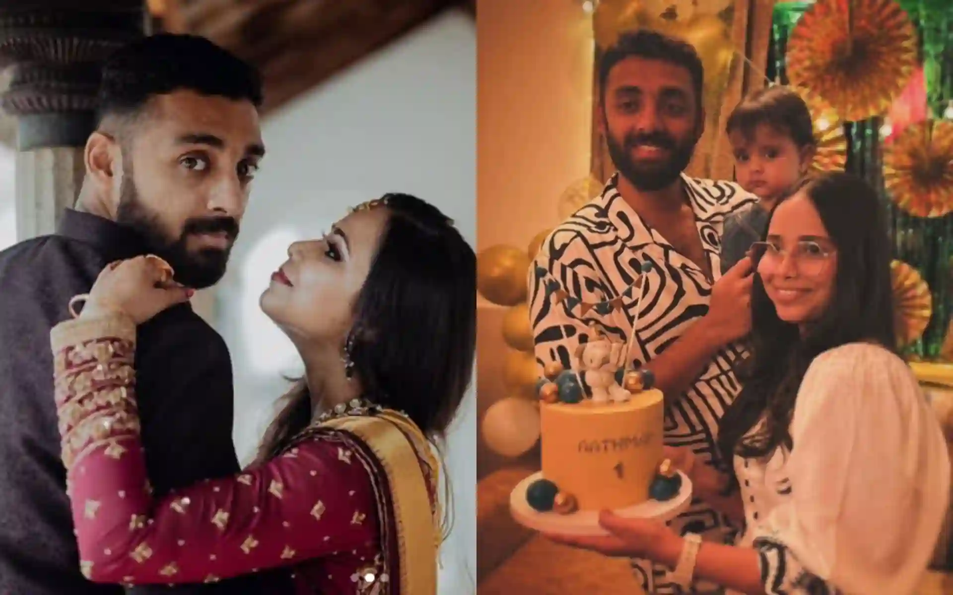 Varun Chakravarthy with his wife and child [Source: @chakaravarthyvarun/instagram.com]