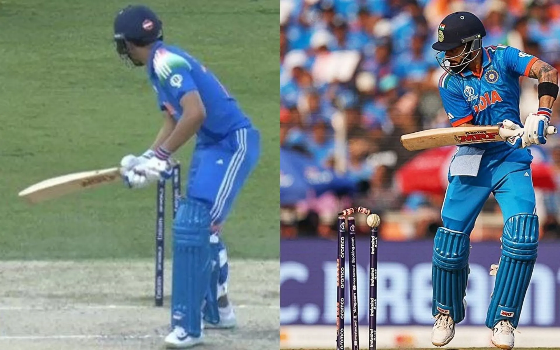 Shubman Gill fell like Virat Kohli [Source: @AbiajKhan270, @troller_Adi18/x.com]