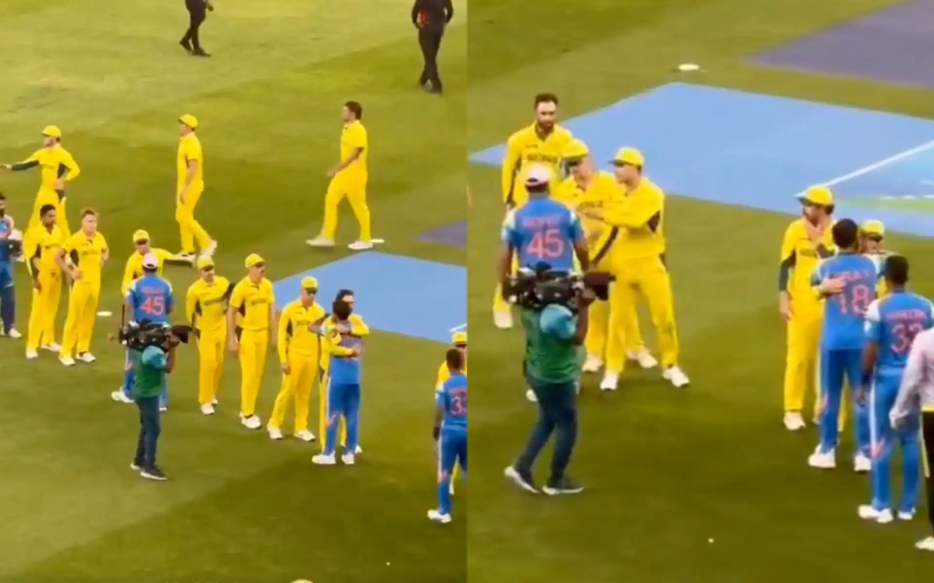Virat Kohli shares heartwarming moment with Aussie cricketers [Source: @mufaddal_vohra/X.com]