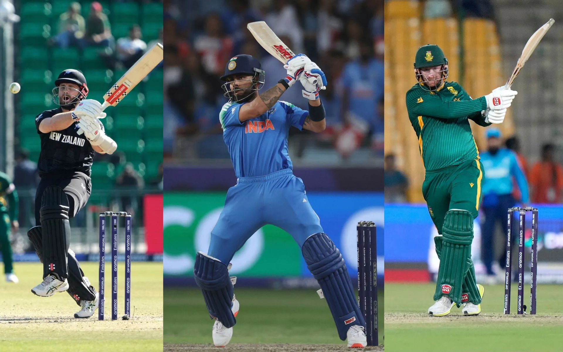 Virat Kohli, Kane Williamson and Heinrich Klaasen (Source: AP Photos)