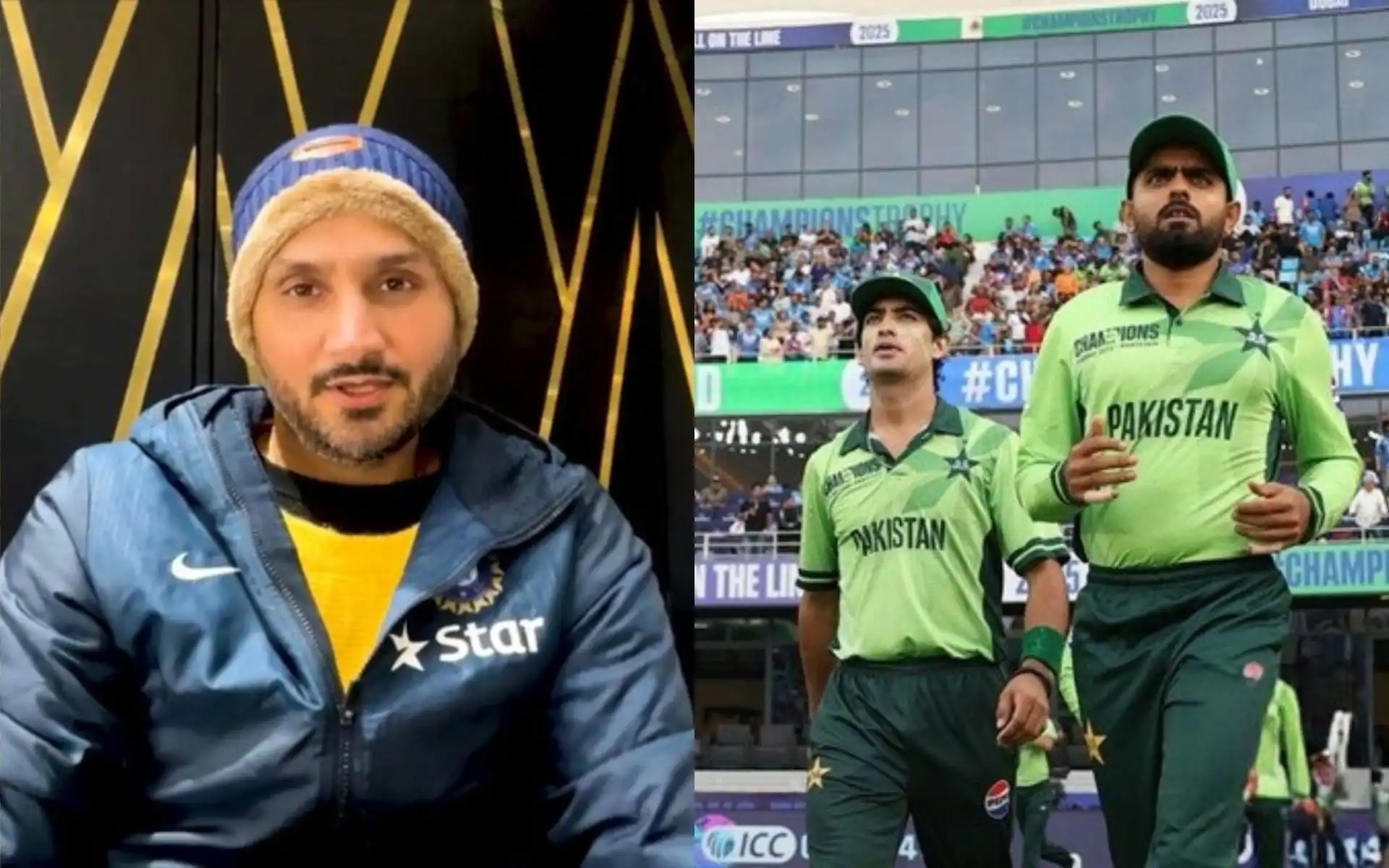 Harbhajan Singh and Pakistan team [Source: @harbhajan_singh, @ishach12345678/x]