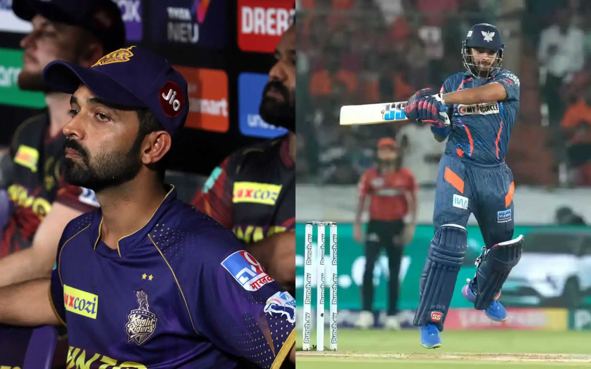 Ajinkya Rahane and Nicholas Pooran (Source:IPLT20.com)