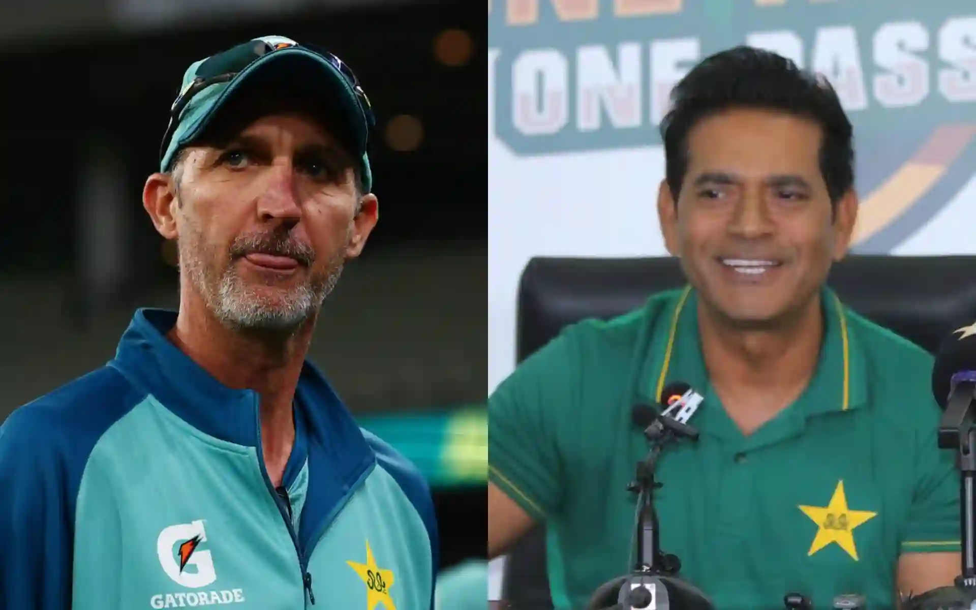 Jason Gillespie exposed Aaqib Javed. [Source - criccdoctor/cricbuzz/x.com]