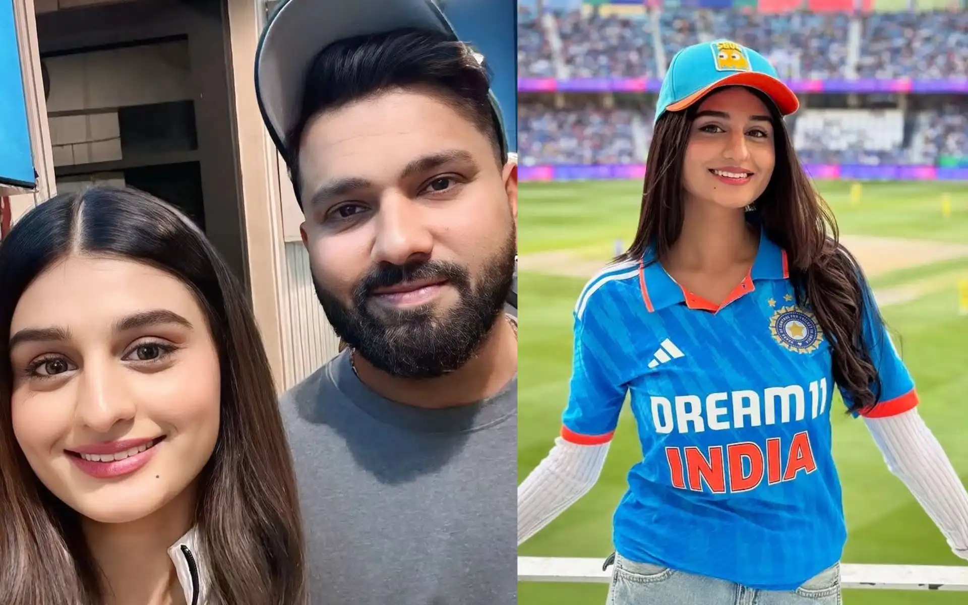 Payal Dhare With Rohit Sharma (Source:@DevGauravJatt/X.com)