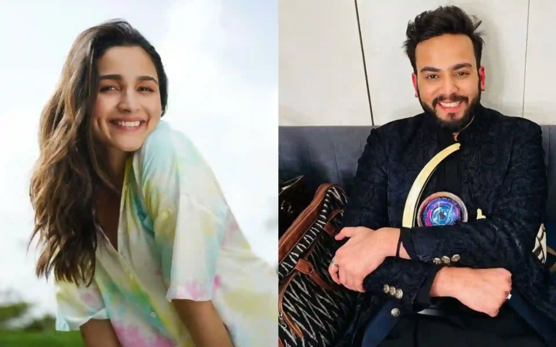 Elvish Yadav and Alia Bhatt (Source: @News9Tweets)