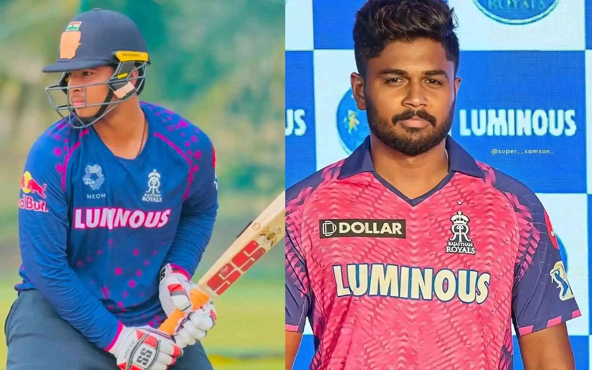Vaibhav Suryavanshi and Sanju Samson (Source: @MukeshA50361528/X.com)