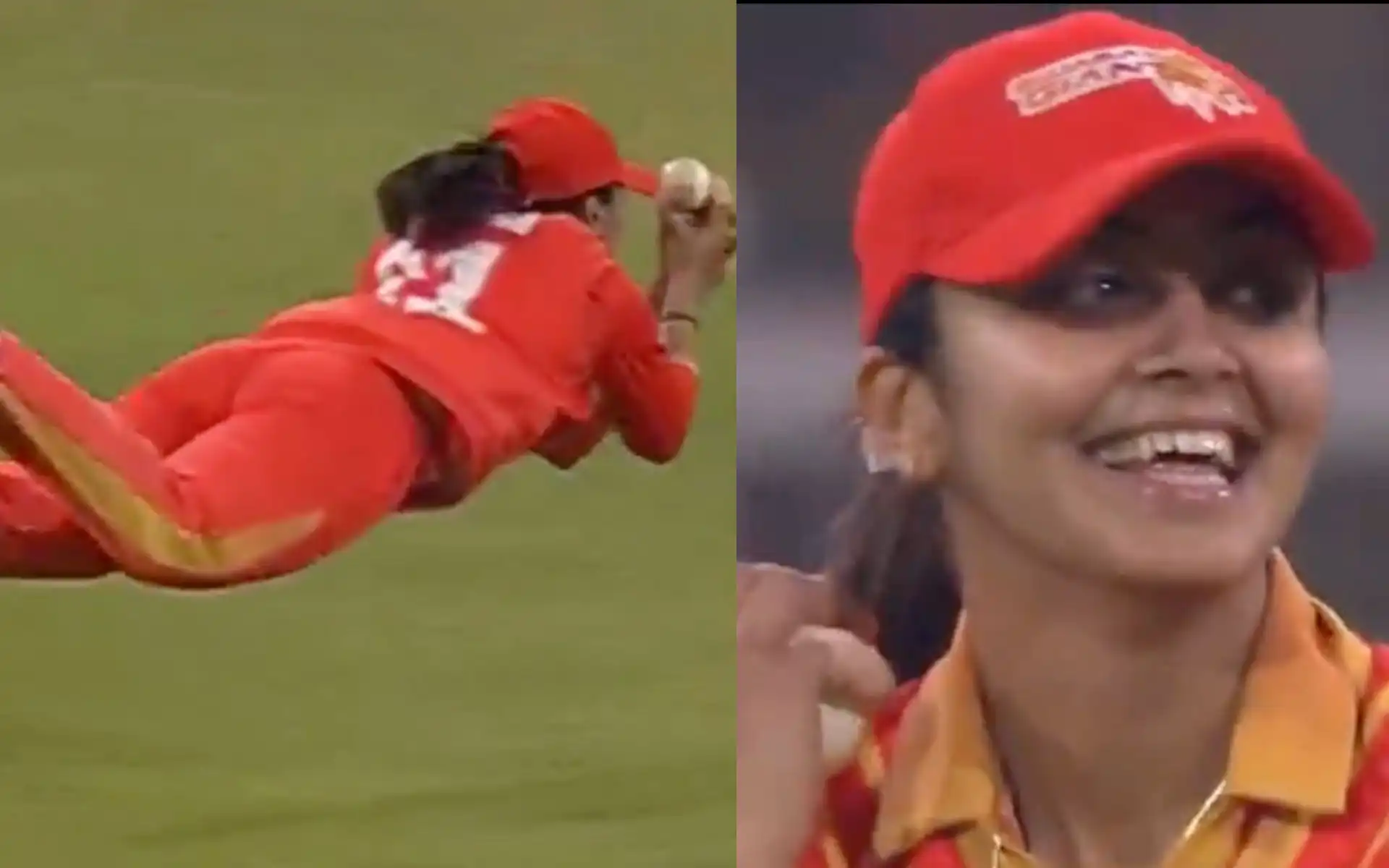 Harleen Deol's flying effort in WPL (Source:@kuchnahi1269083/X.com)