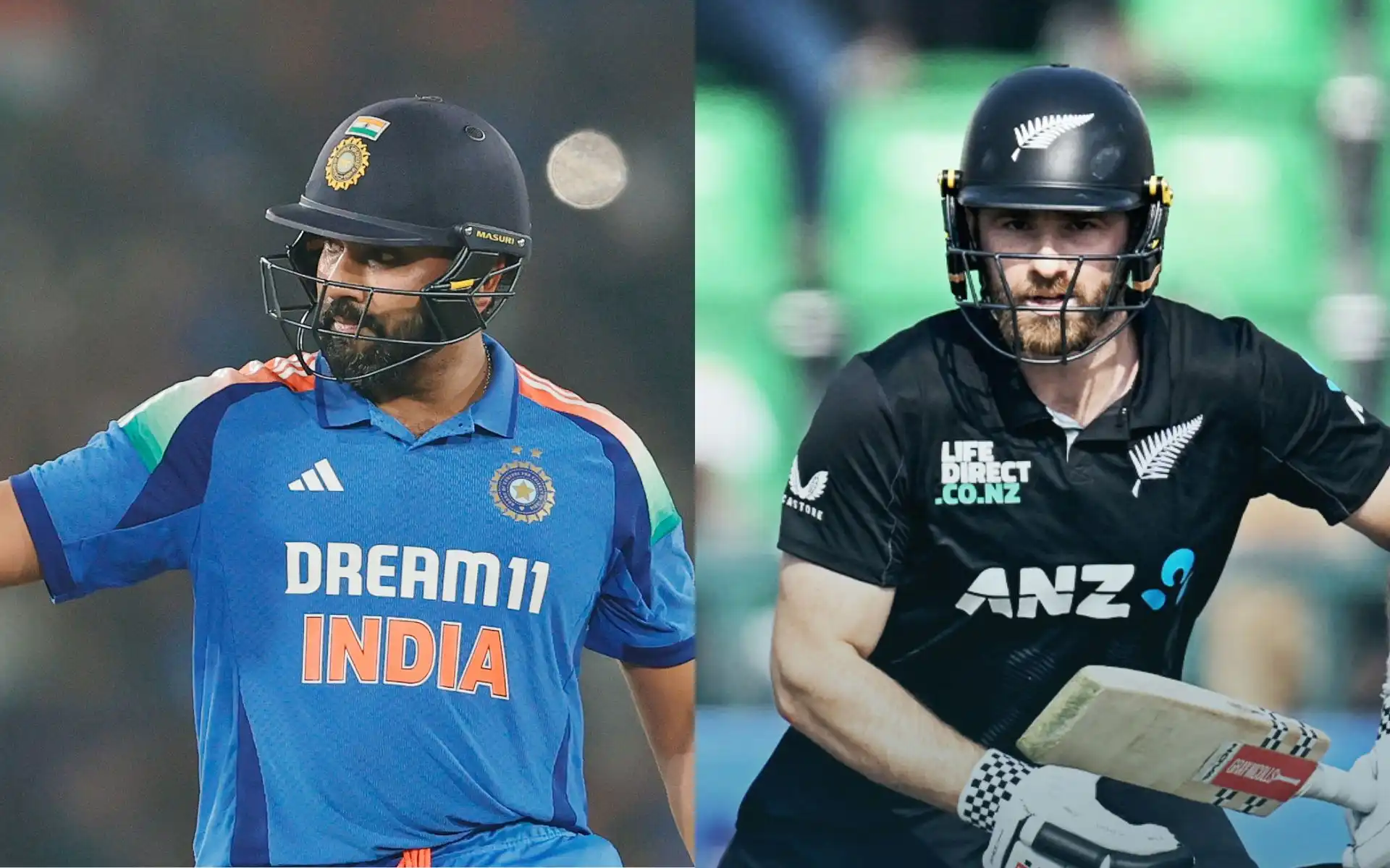 Rohit Sharma and Kane Williamson [Source: @ICC/X.com]