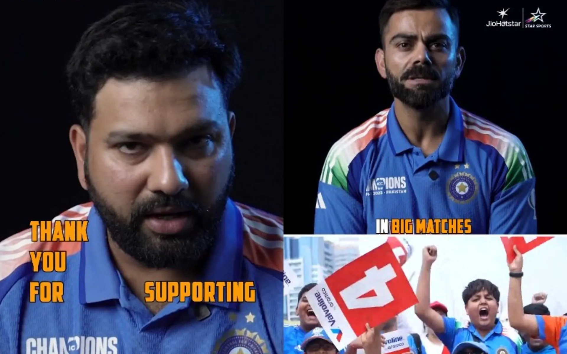 Rohit Sharma and Virat Kohli ahead of Champions Trophy final [Source: @StarSportsIndia/x]