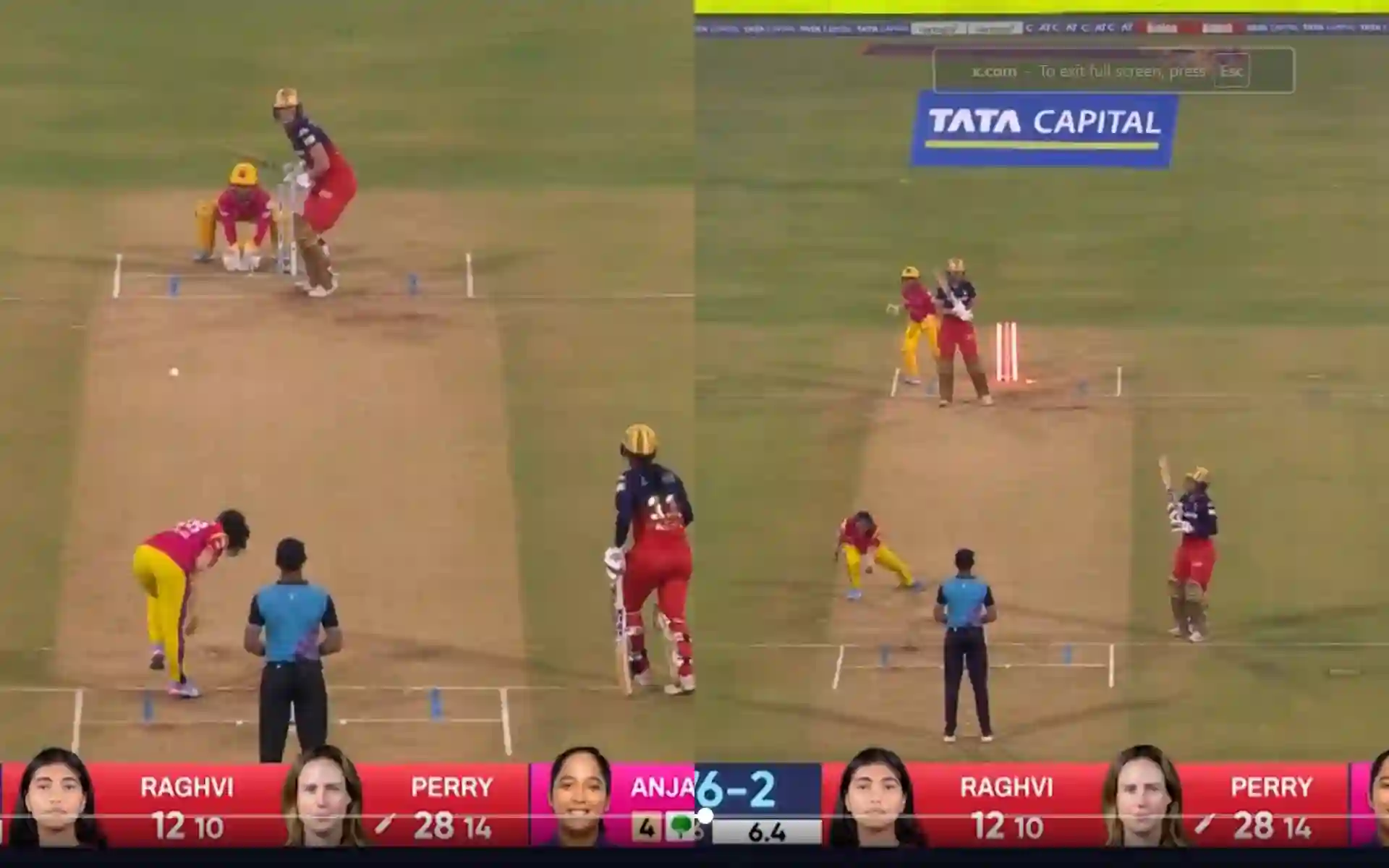 Ellyse Perry's Dismissal Moment (Source: wplt20/x.com)