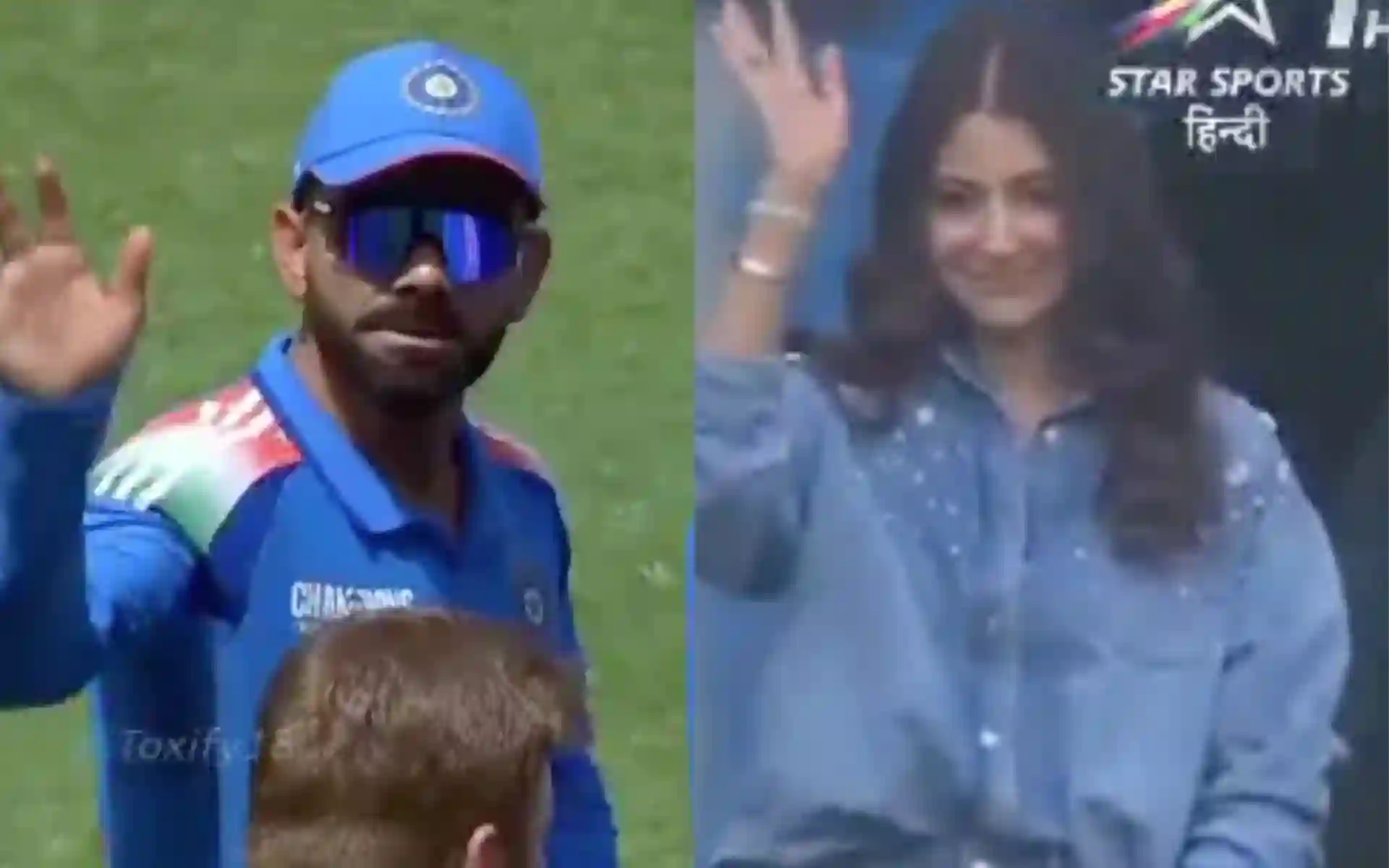 Virat, Anushka adorable moment [Source: @jitendr98278022/X.com]
