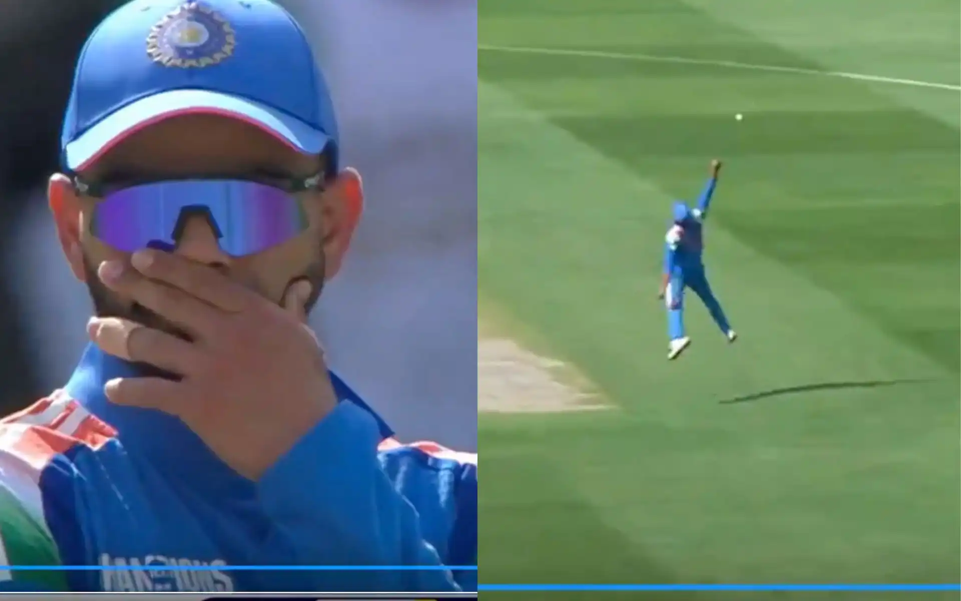 Kohli's reaction as Rohit's effort goes in vain [Source: @kuchnahi1269083/X]