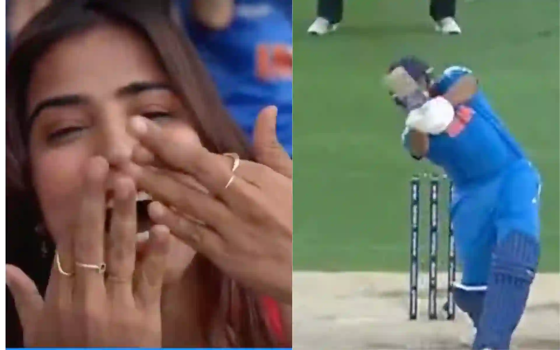 Sameeksha Takke after Rohit's Six (Source:@kuchnahi1269083/X.com)