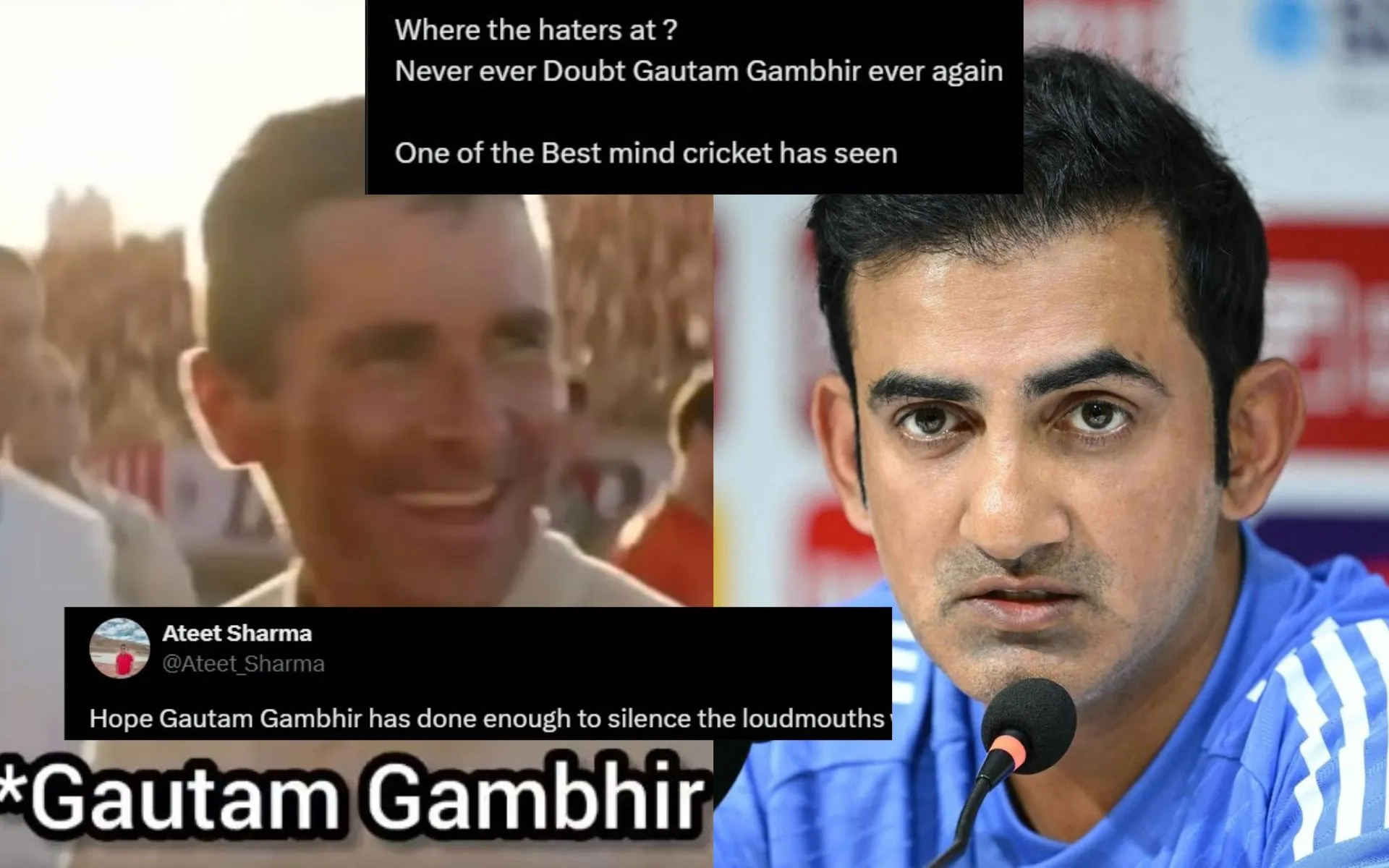 Fans defend Indian coach Gautam Gambhir [Source: @refocus21, @FirebulbTweets/x]