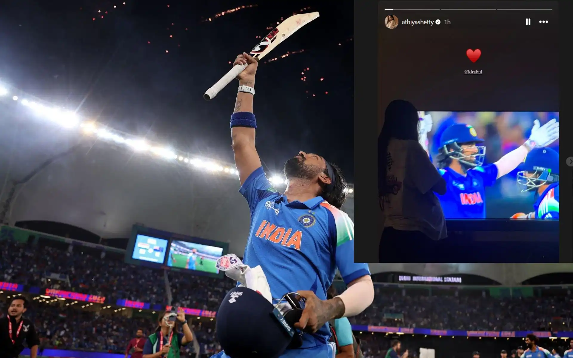 Athiya Shetty's Special Story For KL Rahul (Source: @KLfied_/x.com, @athiyashetty/instagram.com)
