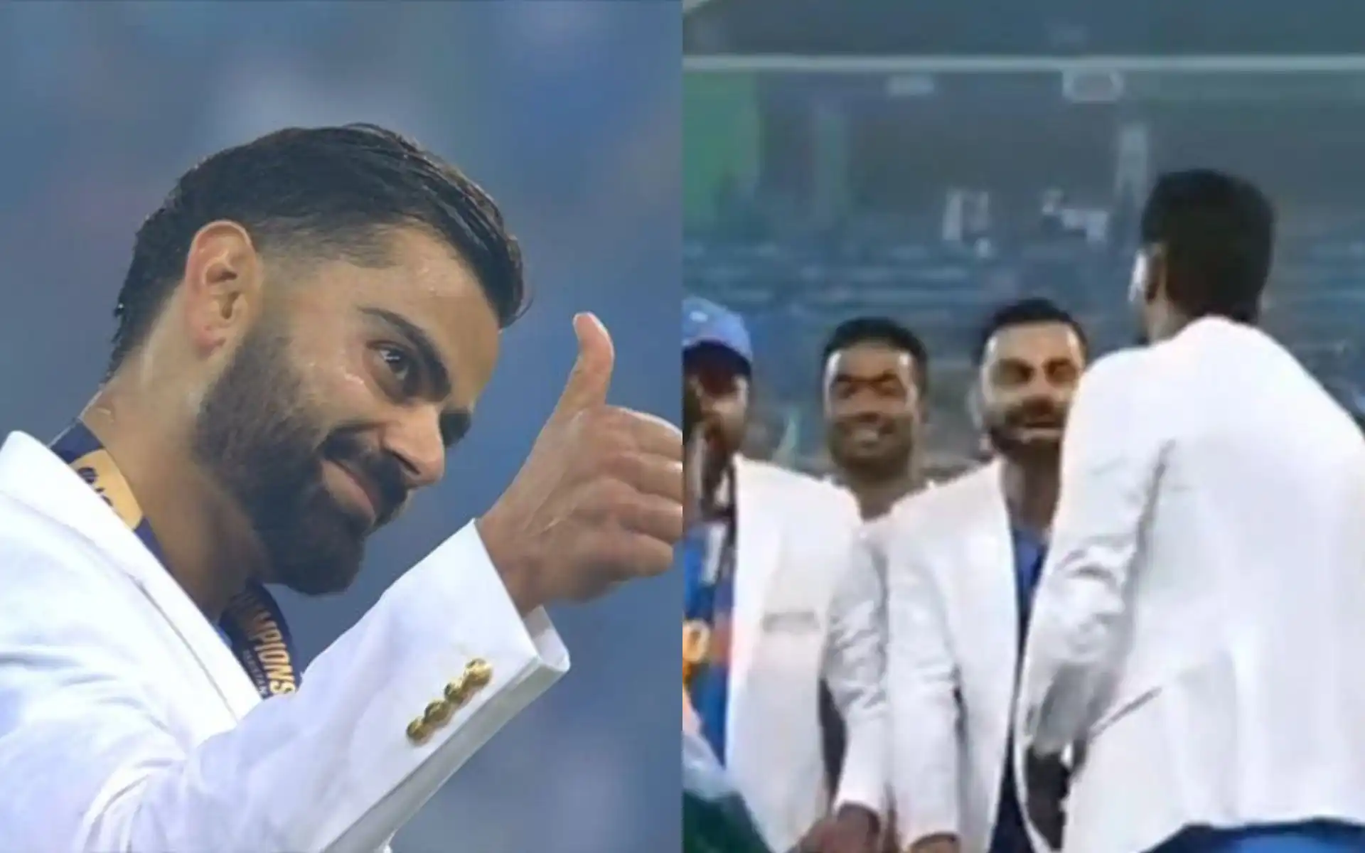 No dance or push-up celebration from Virat Kohli this year. [Source - Jiohotstar/x.com]