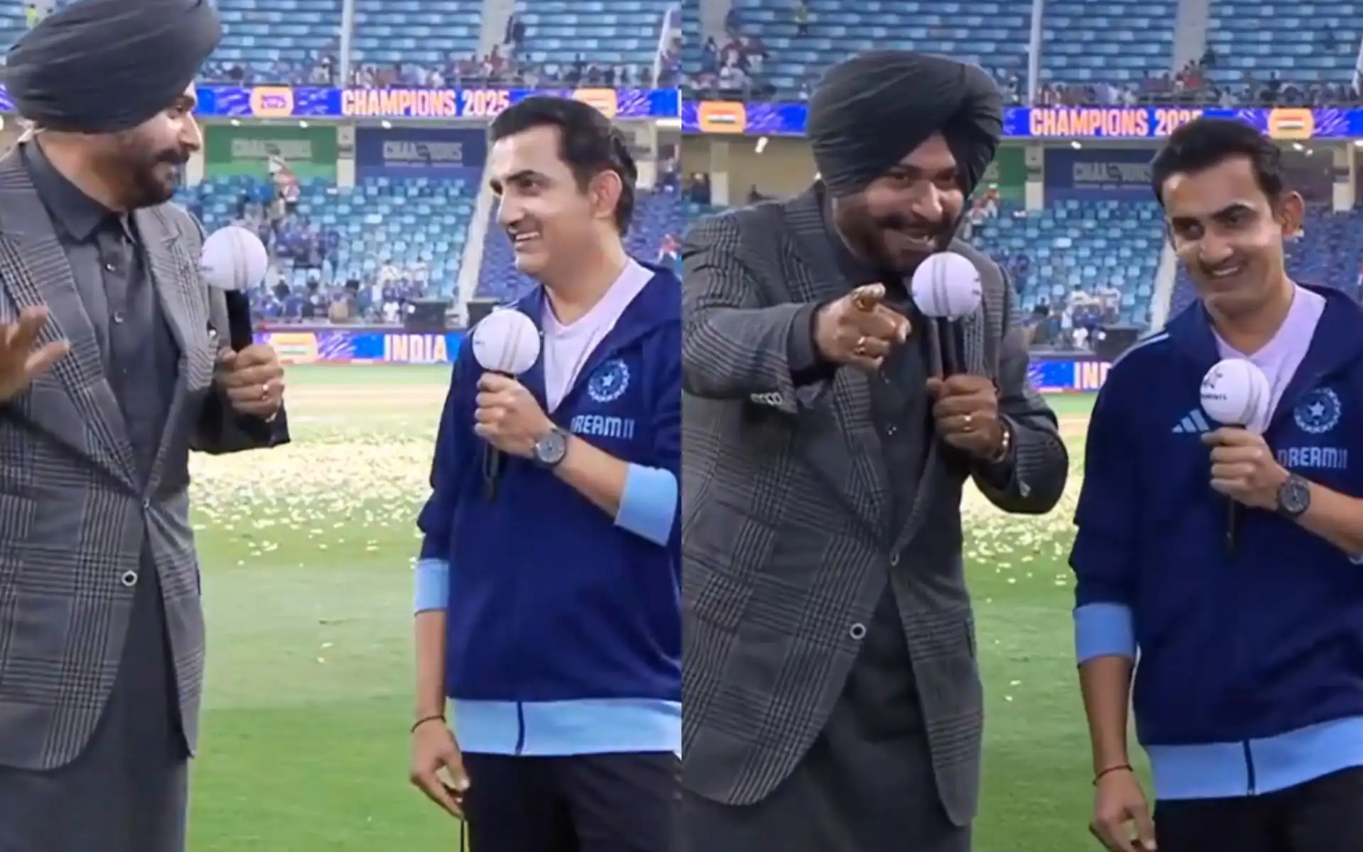 Gautam Gambhir and Navjot Singh Sidhu [Source: @sherryontopp/X.com]