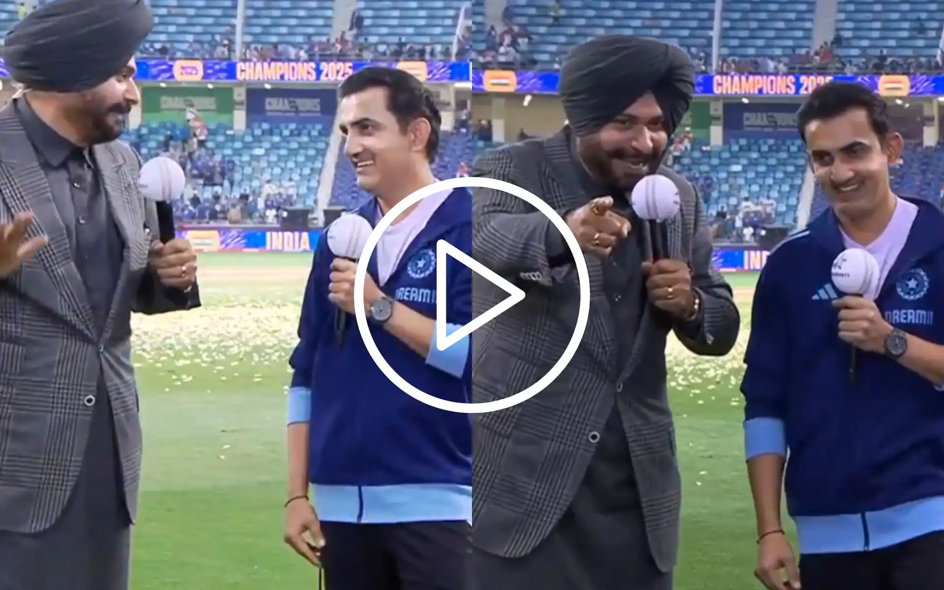 [Watch] Gautam Not So 'Gambhir'; Engages In Shayari Duel With Sidhu After India's Triumph