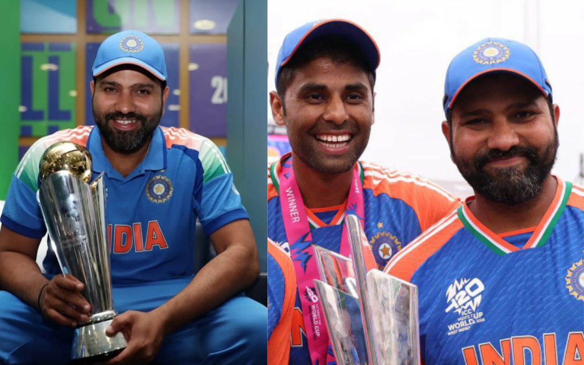 Suryakumar Yadav and Rohit Sharma [Source: @ICC, @mufaddal_vohra/x]