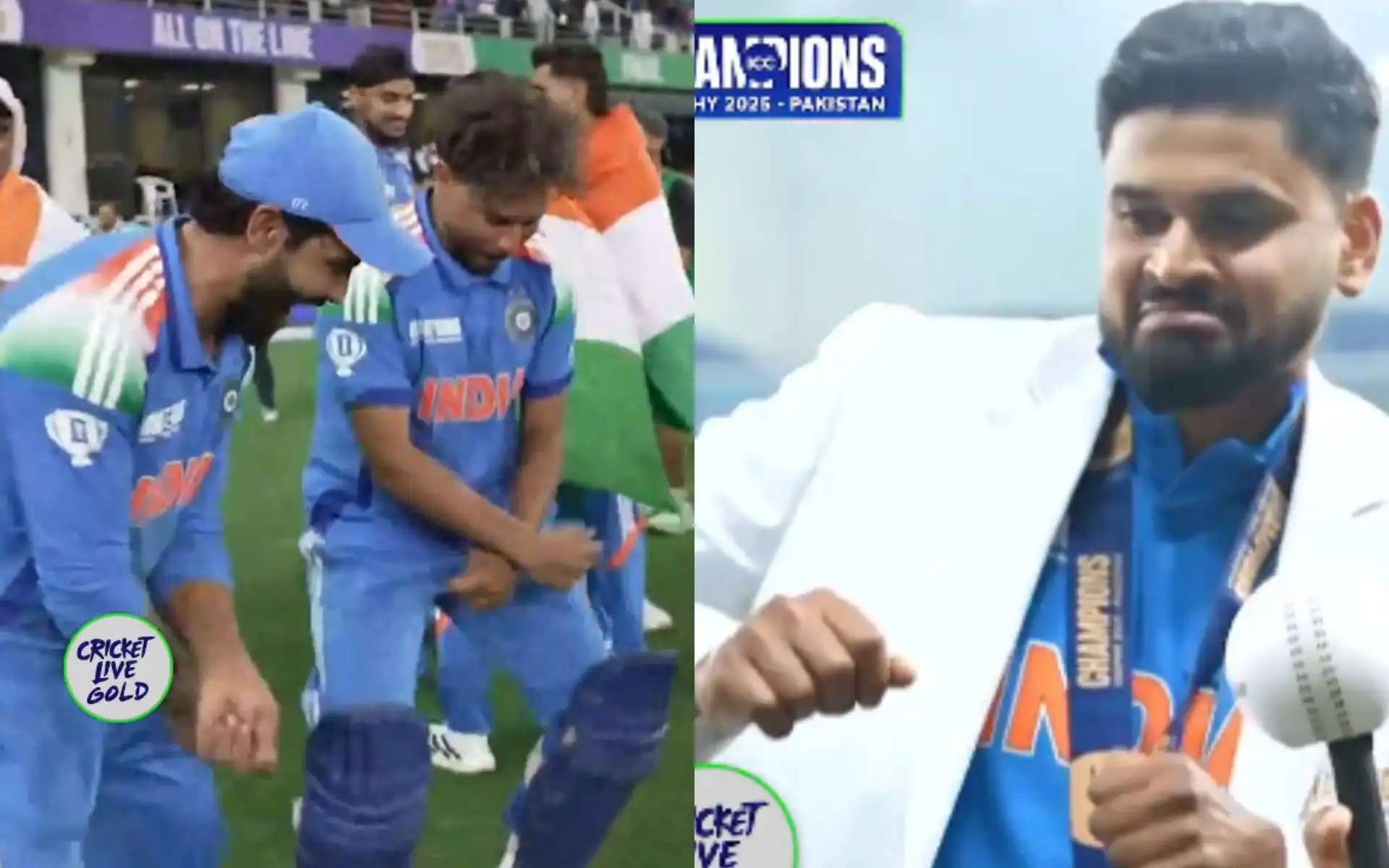 Indian cricket team players dancing after the win [Source: @StarSportsIndia/X.com]