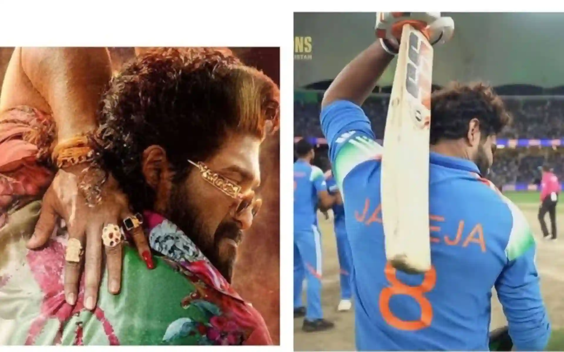 Ravindra Jadeja's Pushpa 2 style goes viral [Source: @CricCrazyJohns/x.com]