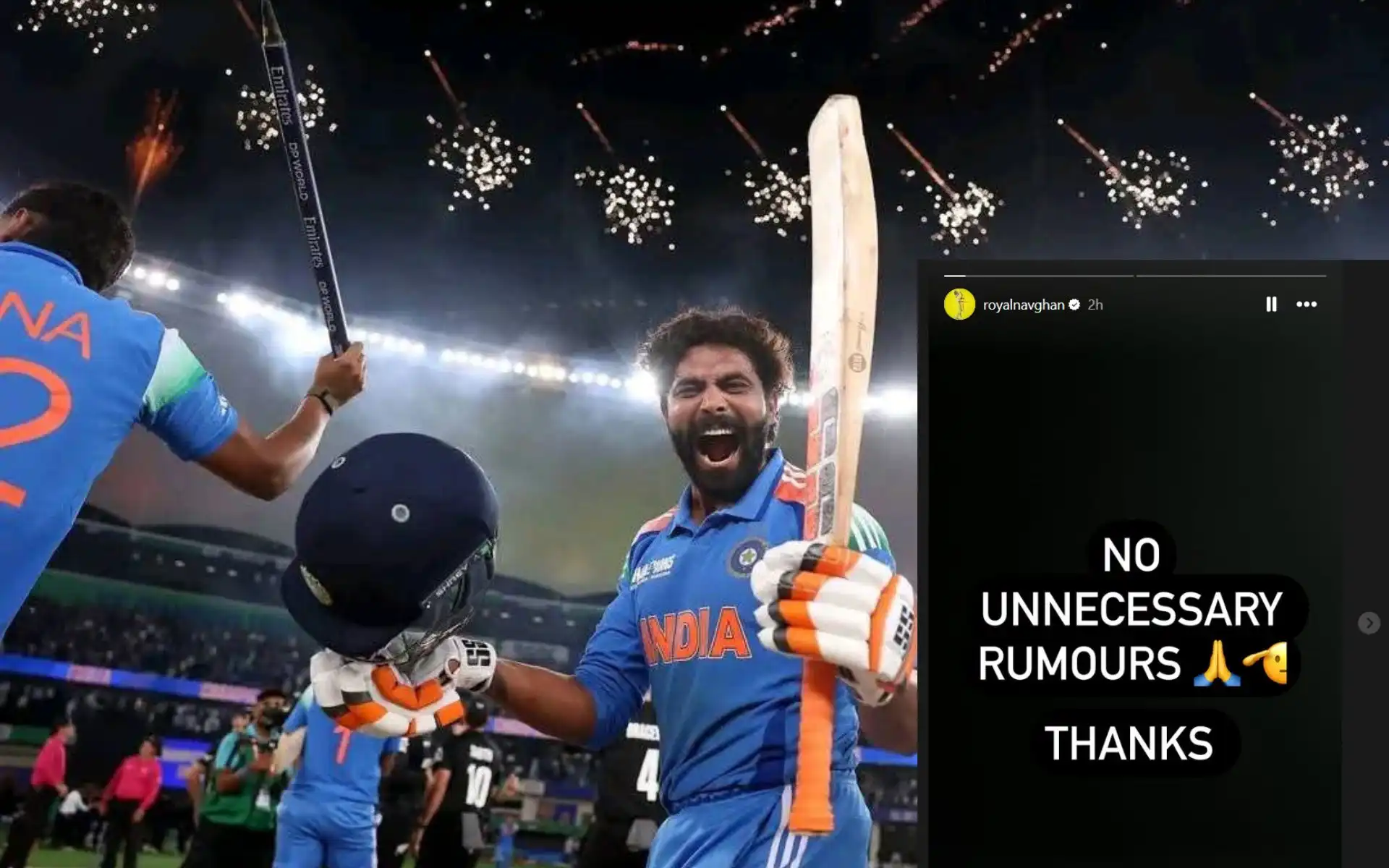 Ravindra Jadeja's Meaningful Instagram Story (Source: @bhawanibhati_9/x.com)