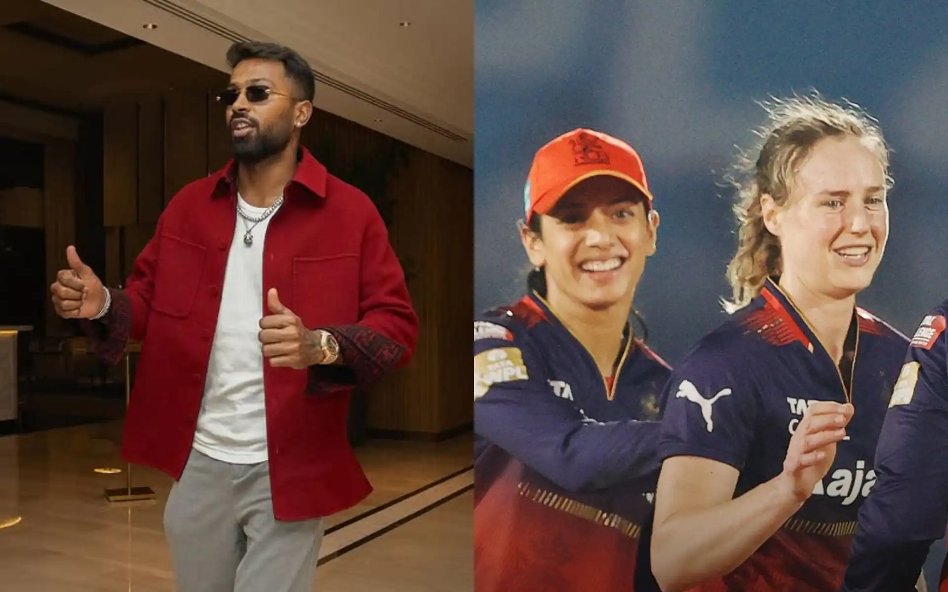 Hardik Pandya and RCB Women players [Source: @mumbaiindians/Instagram, @RCBTweets/x]