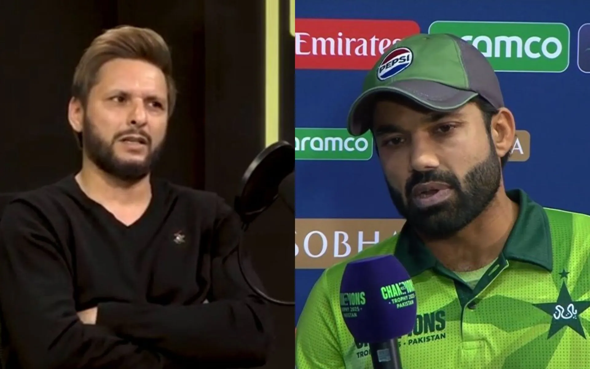 Shahid Afridi and Mohammad Rizwan [Source: @_FaridKhan, @mufaddal_vohra/x]