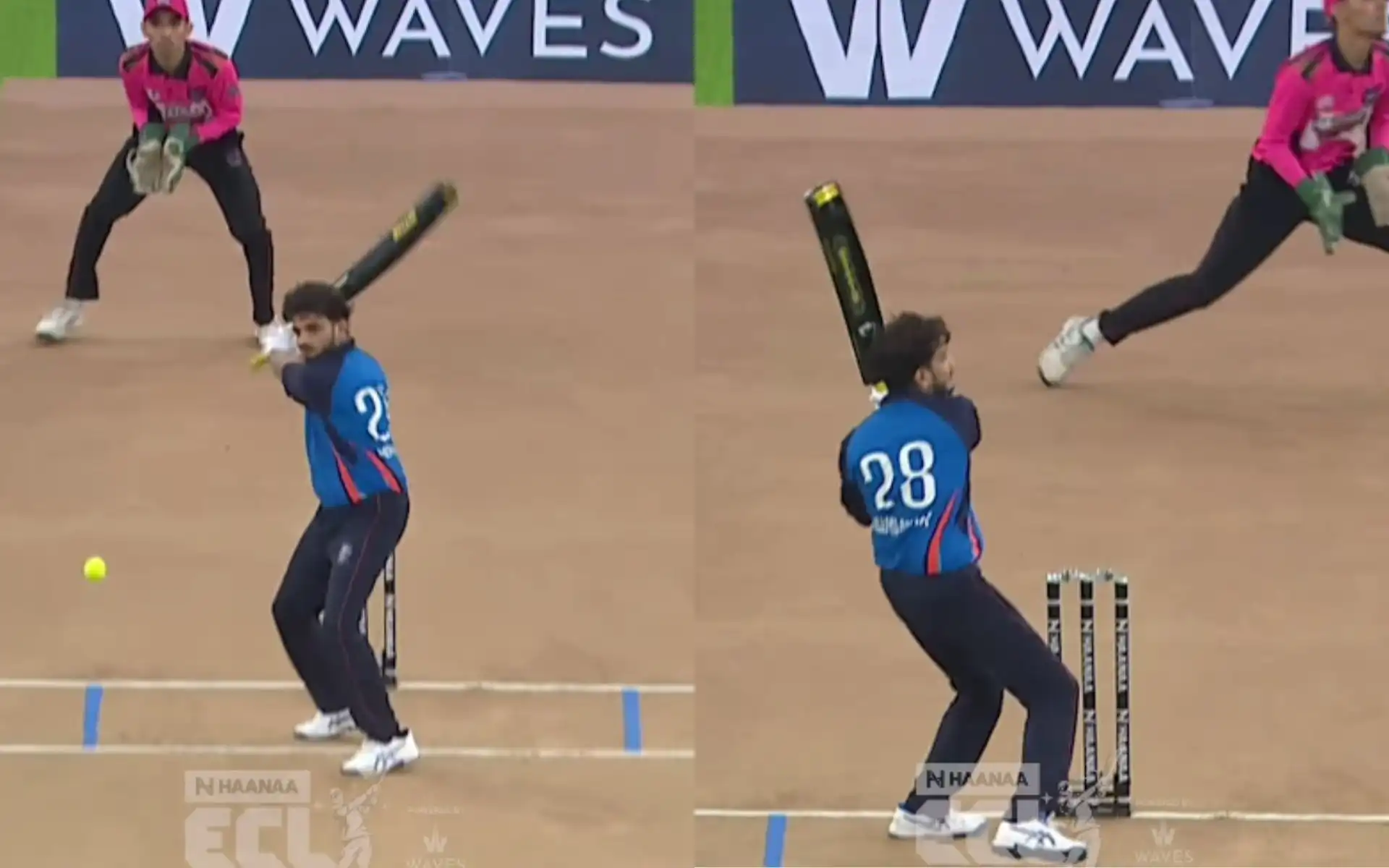 Munawar Faruqui hits in ECL [Source: @eclt10/X.com]