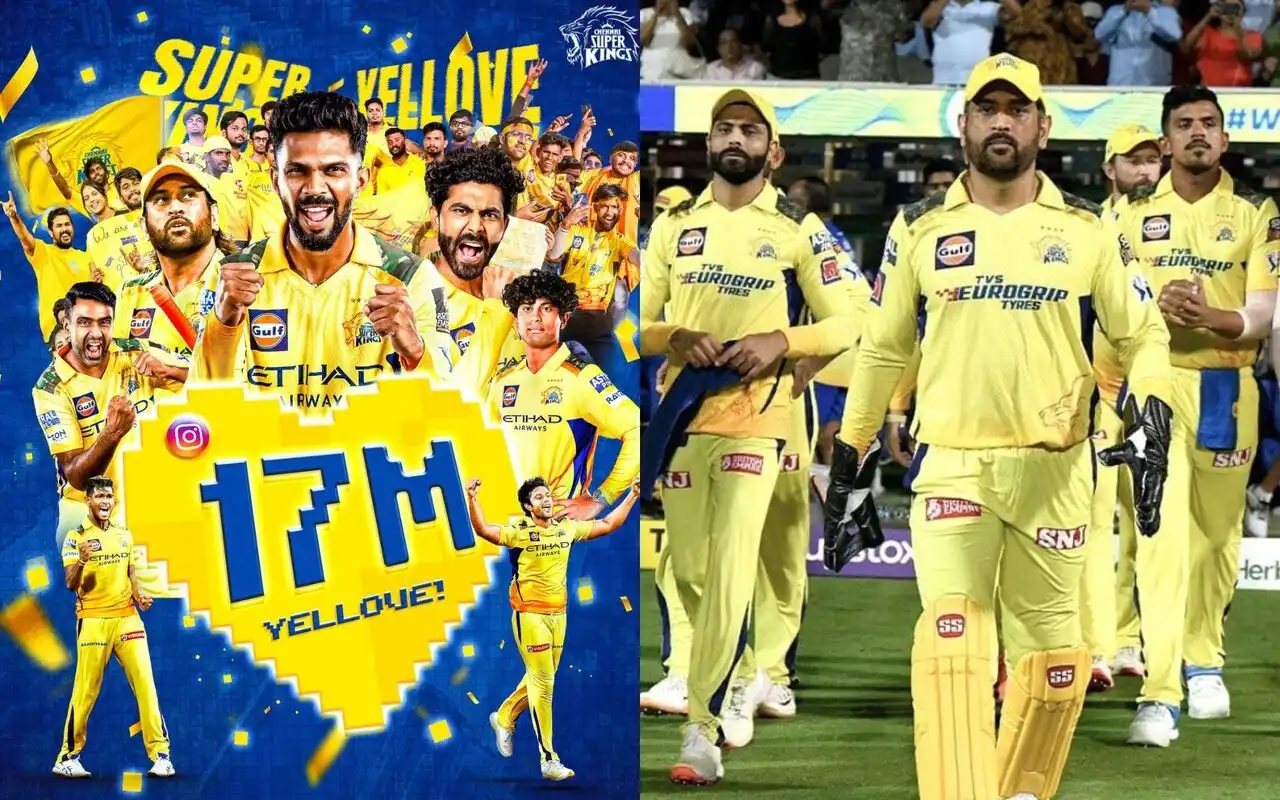 CSK completed 17 million followers in Instagram. [Source - chennaiipl/x.com]