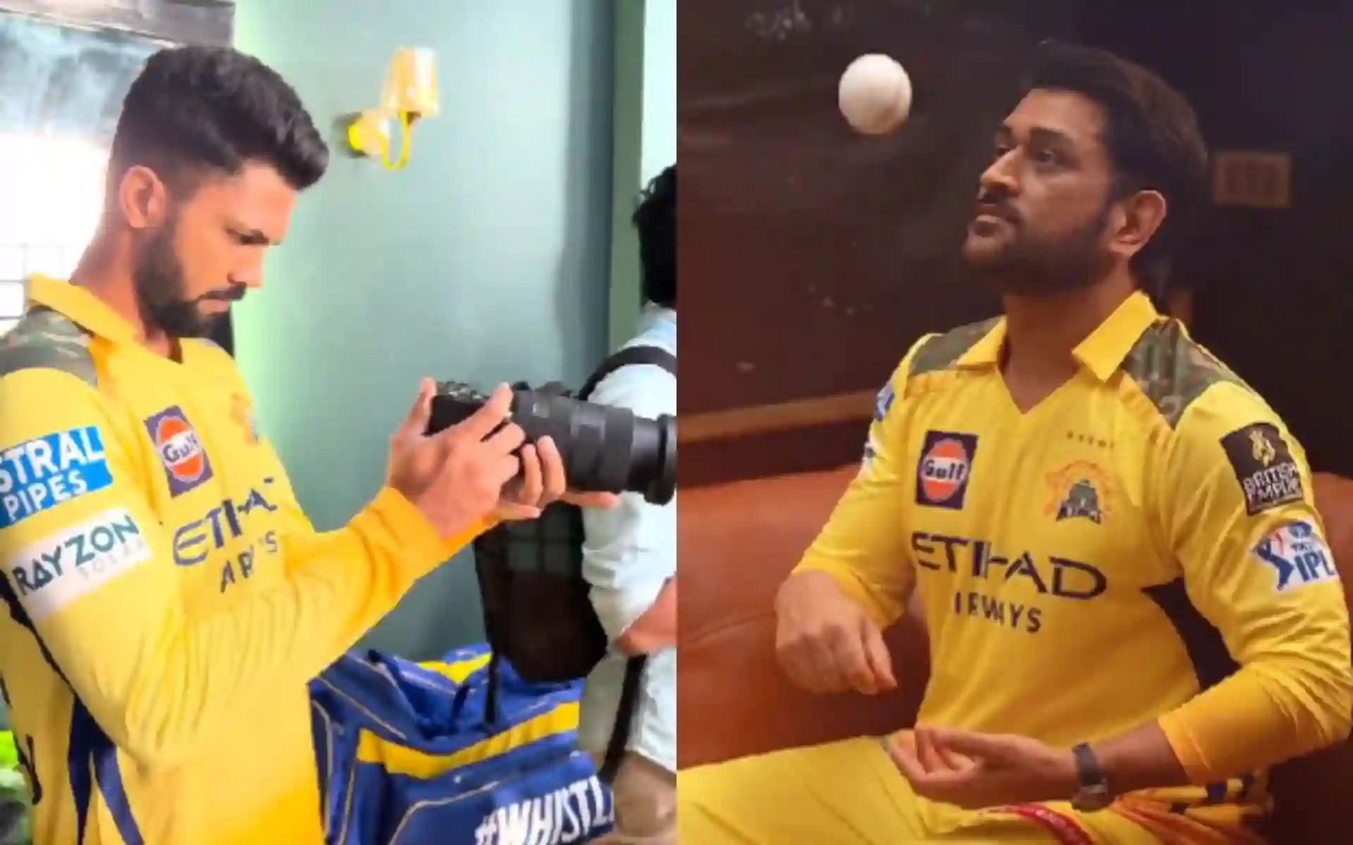 Ruturaj Gaikwad & MS Dhoni [Source: @ChennaiIPL/x.com]