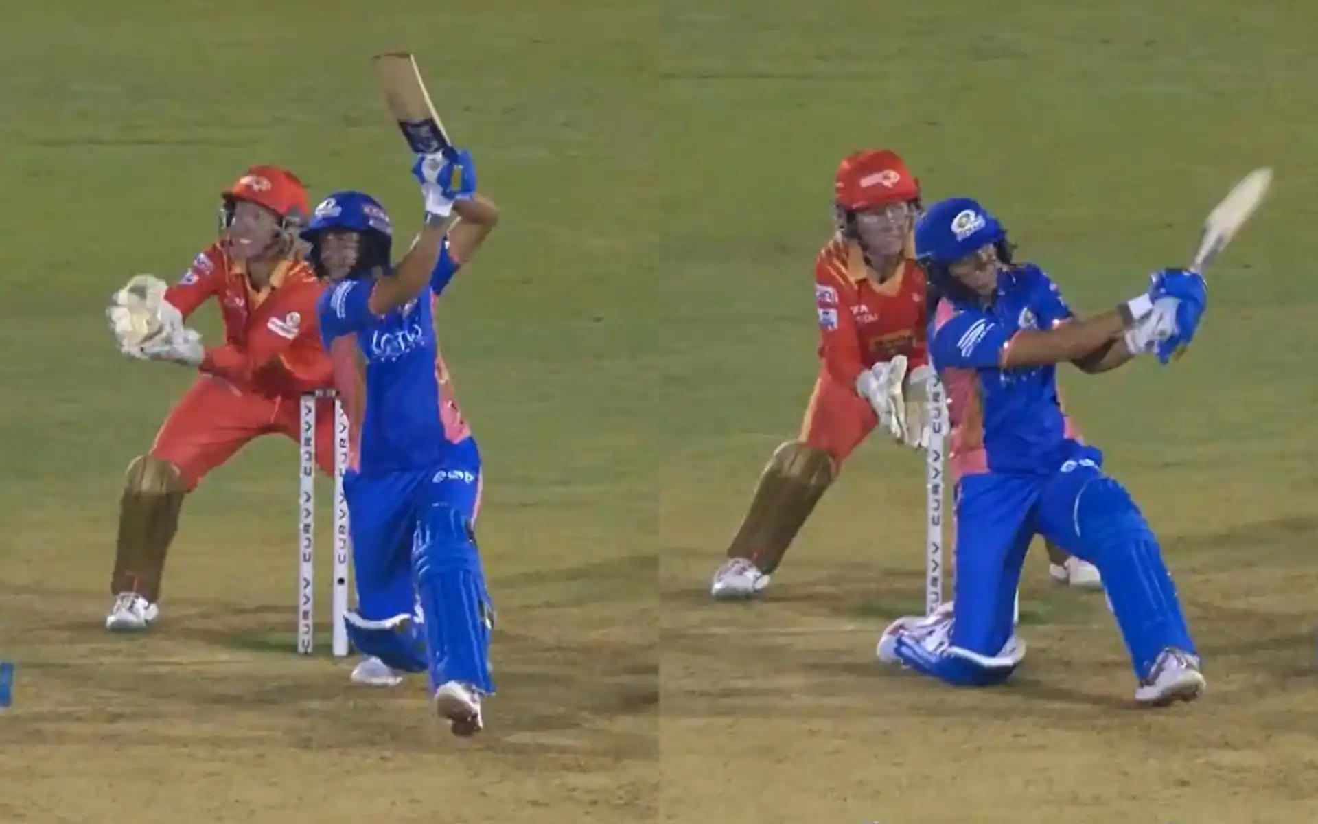 Harmanpreet Kaur goes big against Gujarat Giants [Source: @wplt20/x]